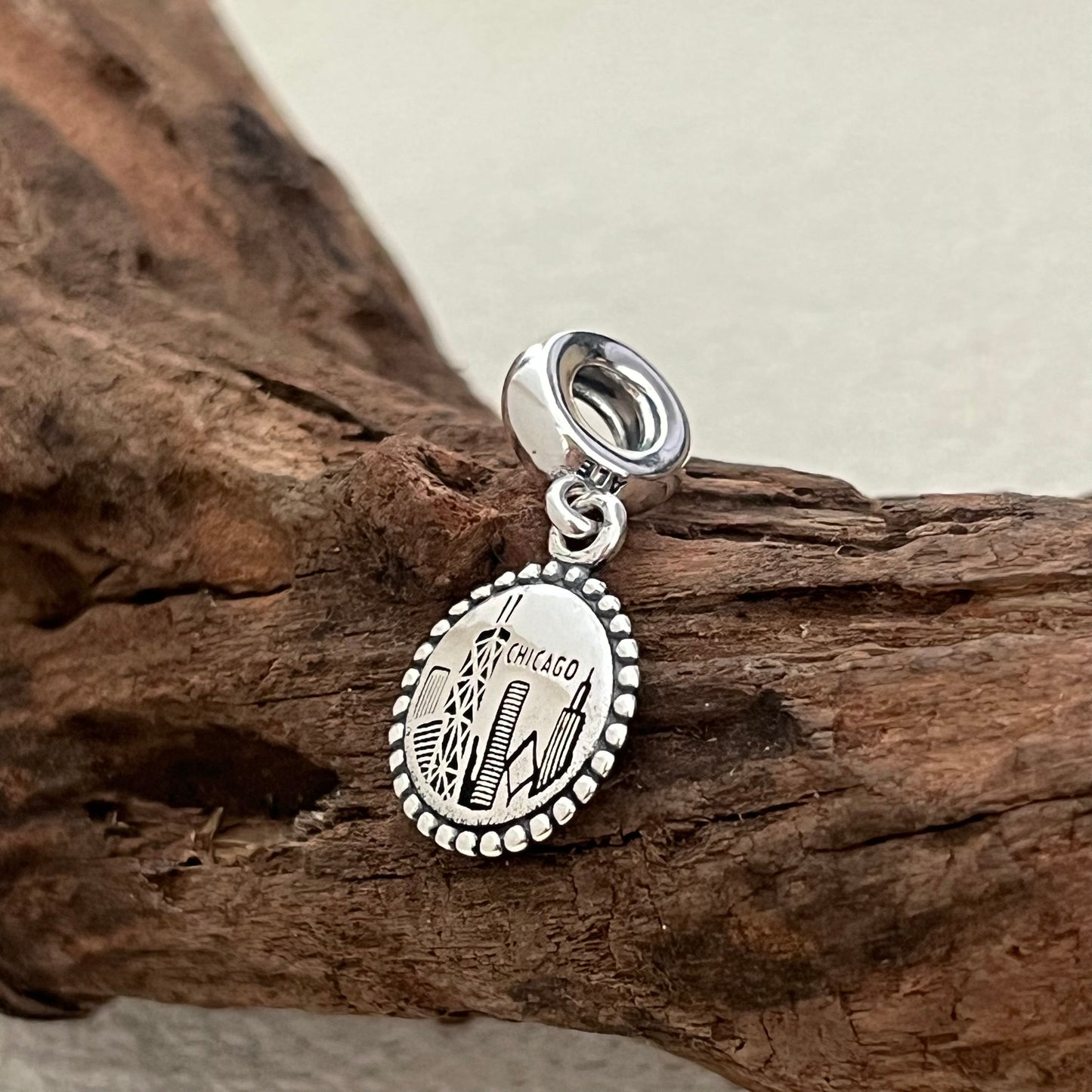 Chicago City Exclusive Dangle Charm Pendant for Pandora Bracelet