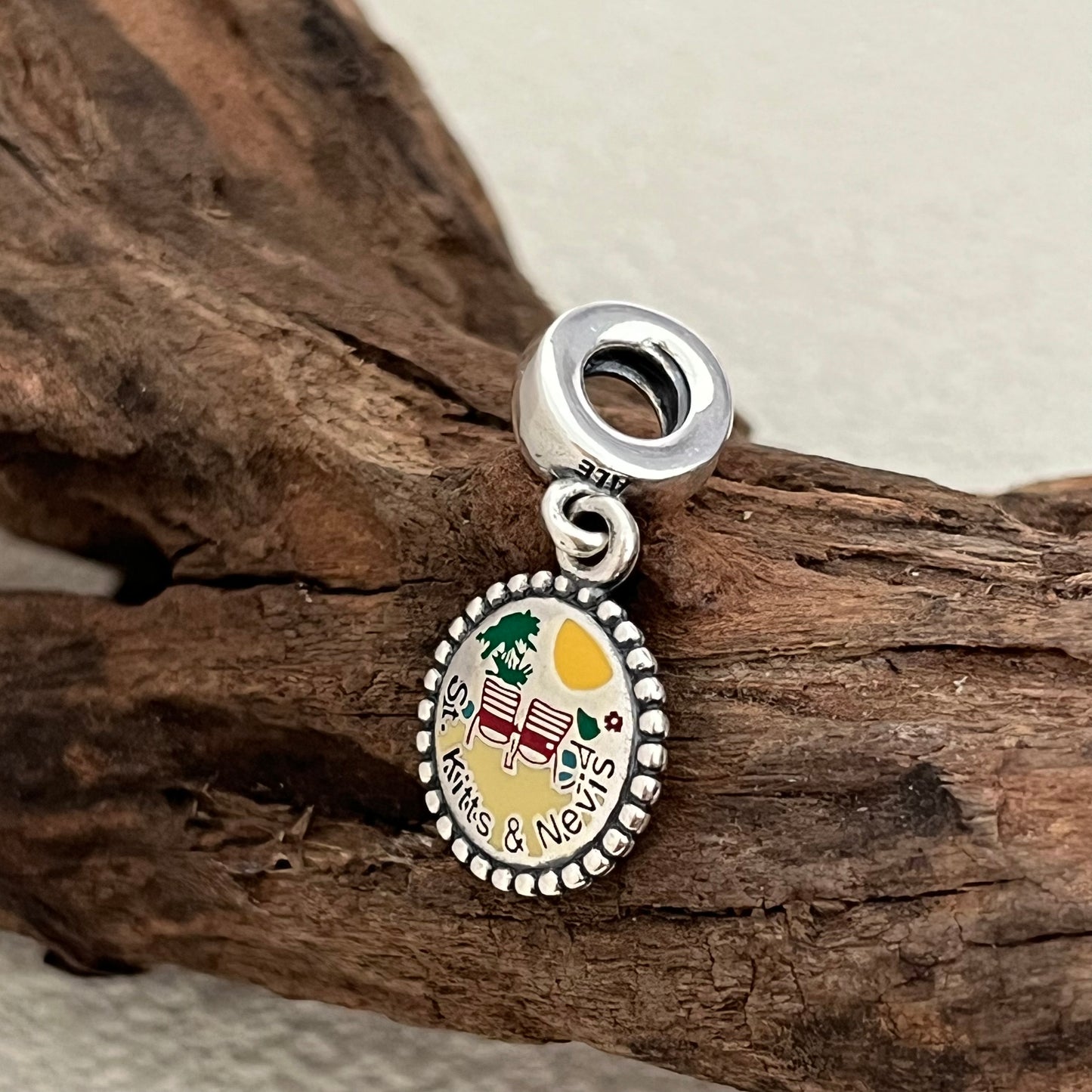 St.Kitts & Nevis Beach Exclusive Dangle Charm Pendant for Pandora Bracelet