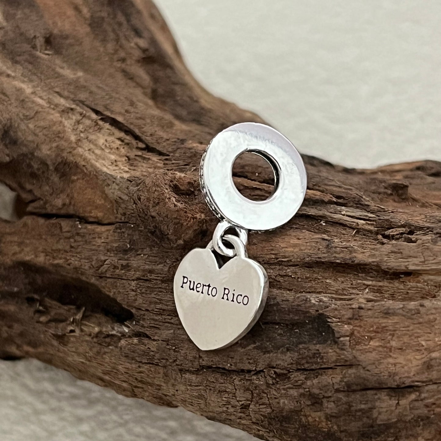 Puerto Rico Flag Heart Exclusive Dangle Charm Pendant for Pandora Bracelet