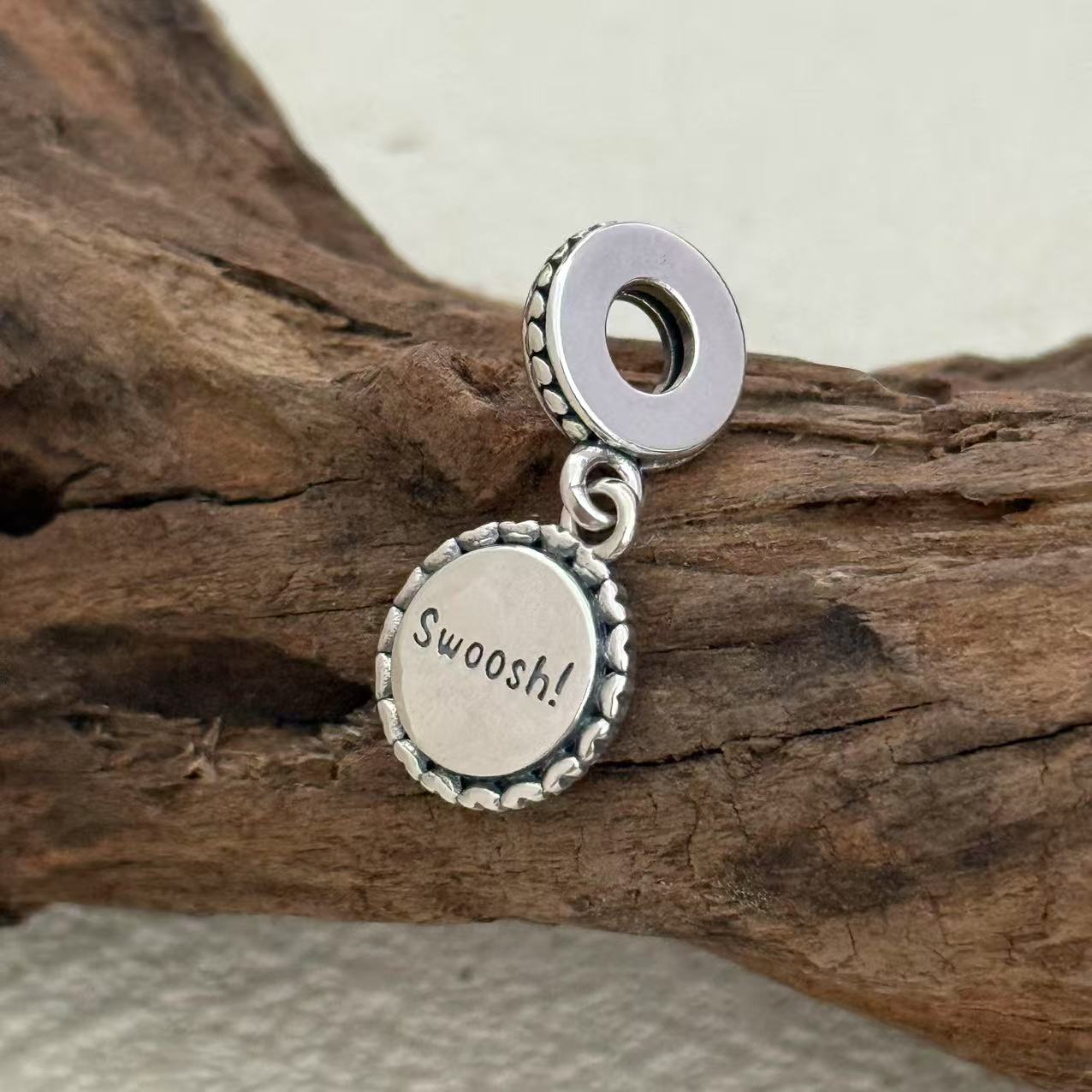 Basketball Swoosh! Exclusive Dangle Charm Pendant for Pandora Bracelet