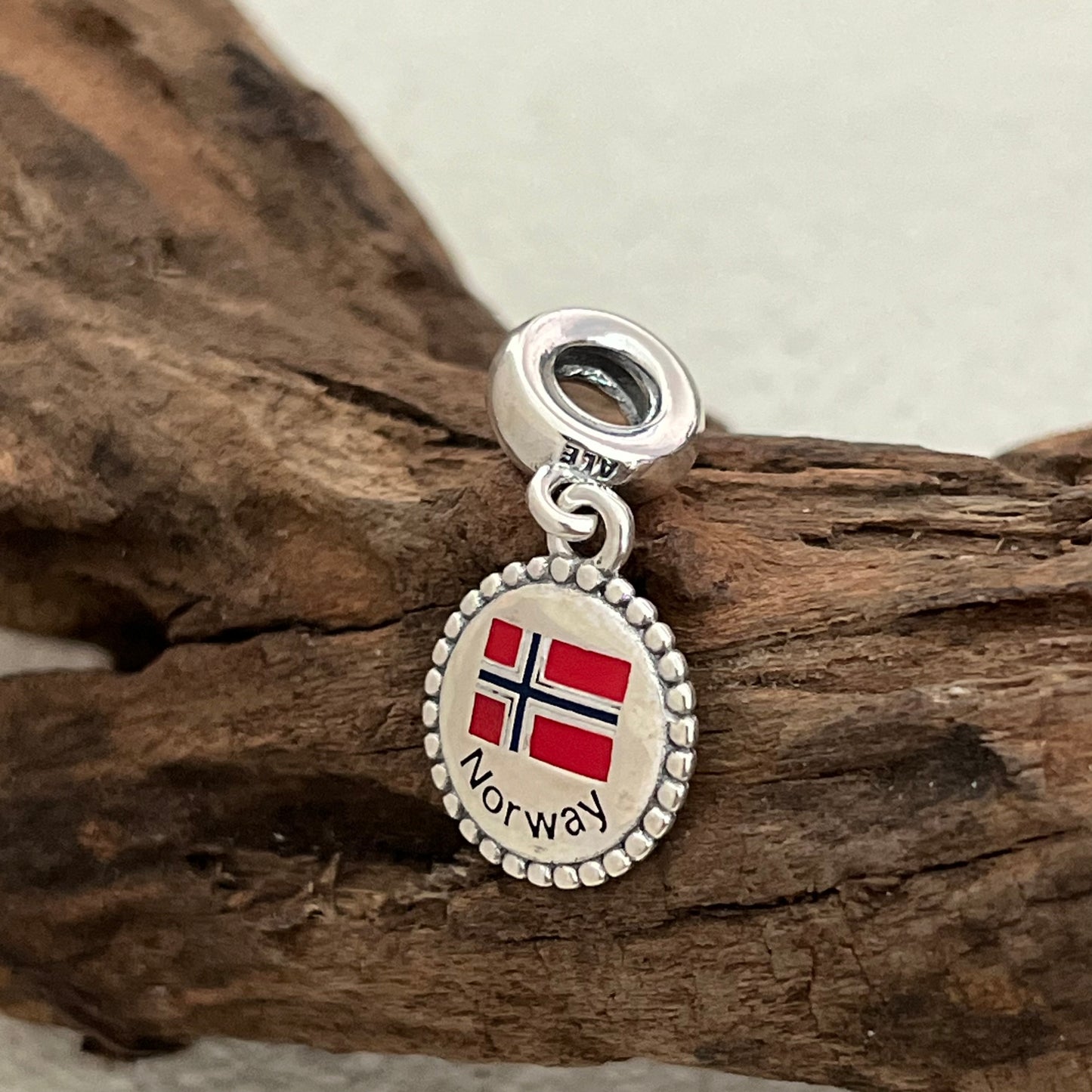 Norway Flag Exclusive Dangle Charm Pendant for Pandora Bracelet
