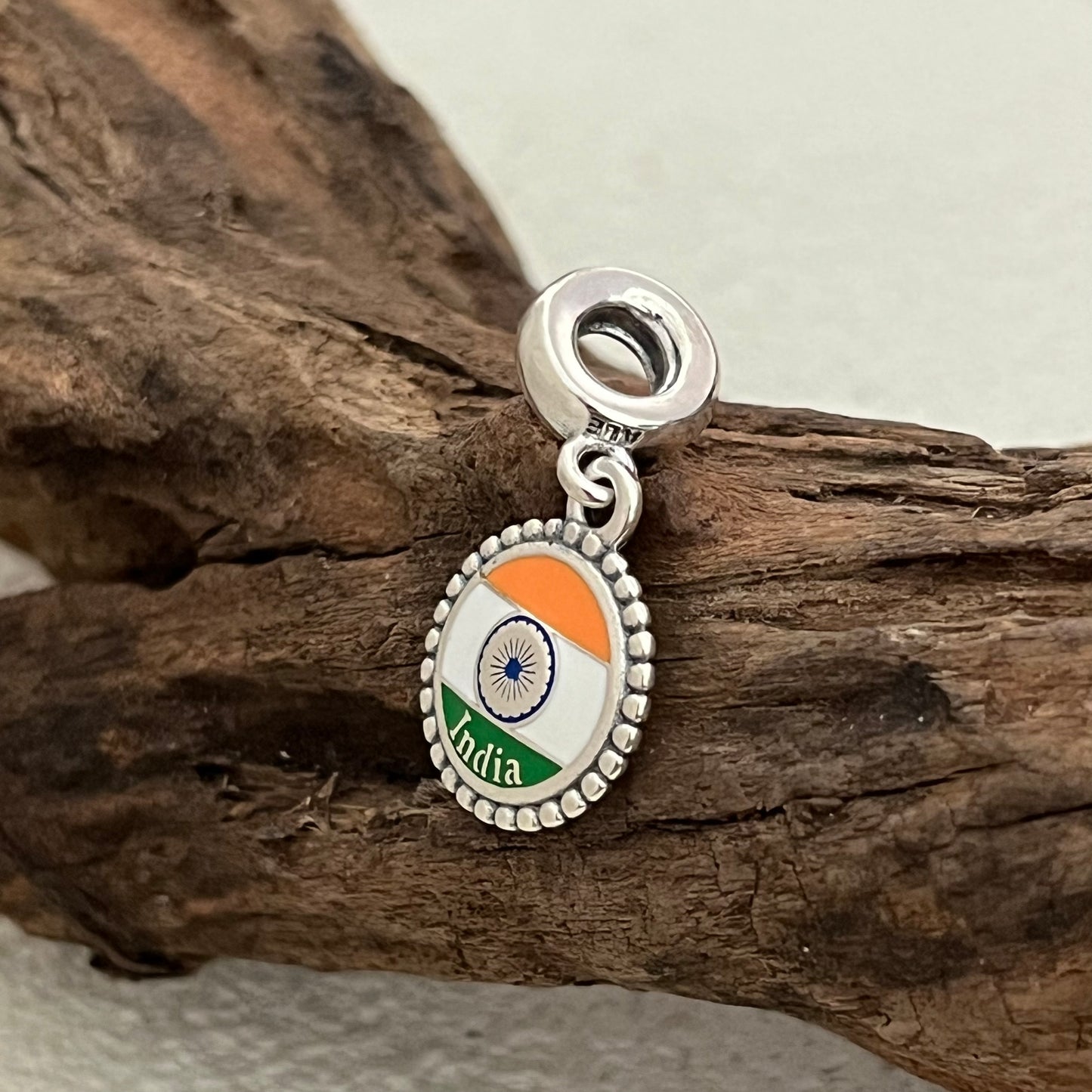 India Flag Exclusive Dangle Charm Pendant for Pandora Bracelet