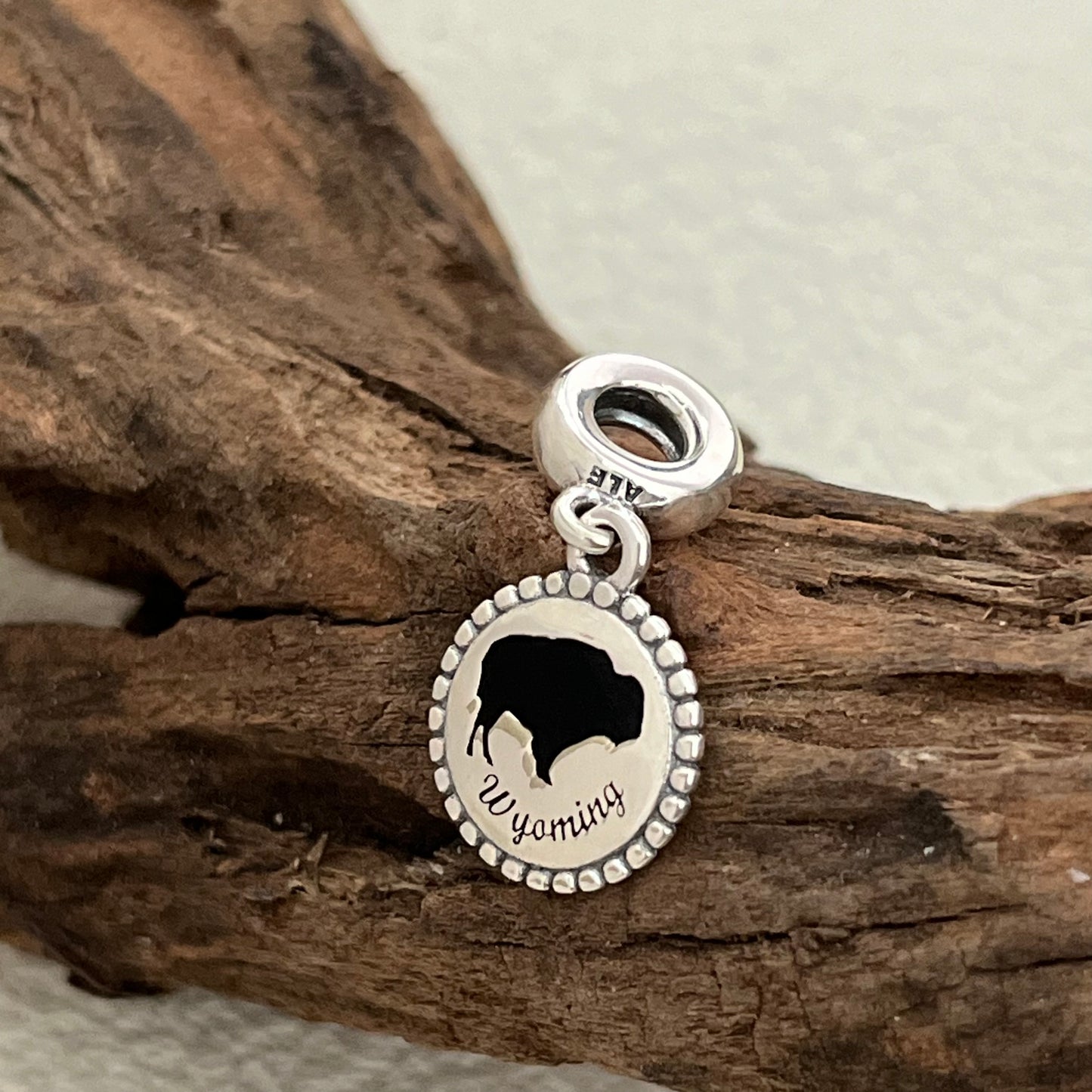 Wyoming Exclusive Dangle Charm Pendant for Pandora Bracelet S925 Silver
