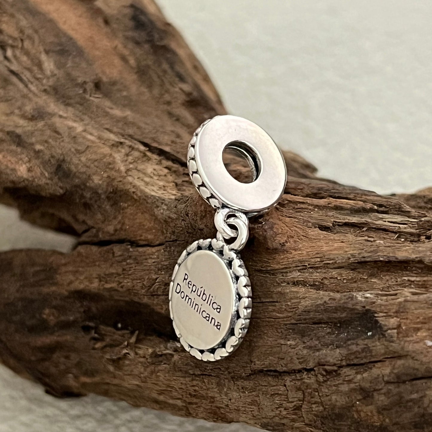 Dominican Republic Exclusive Dangle Charm Pendant for Pandora Bracelet S925 Silver
