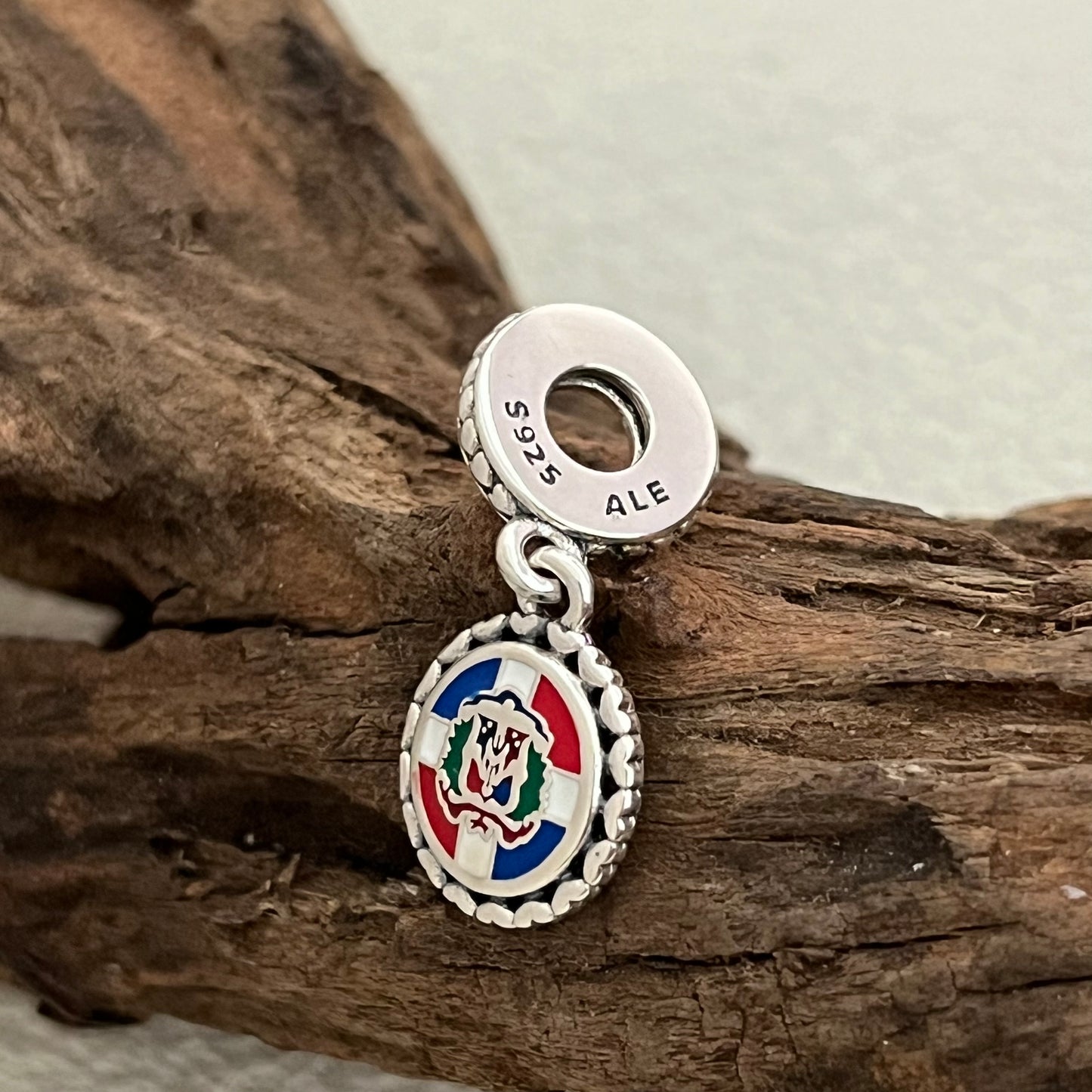 Dominican Republic Exclusive Dangle Charm Pendant for Pandora Bracelet S925 Silver