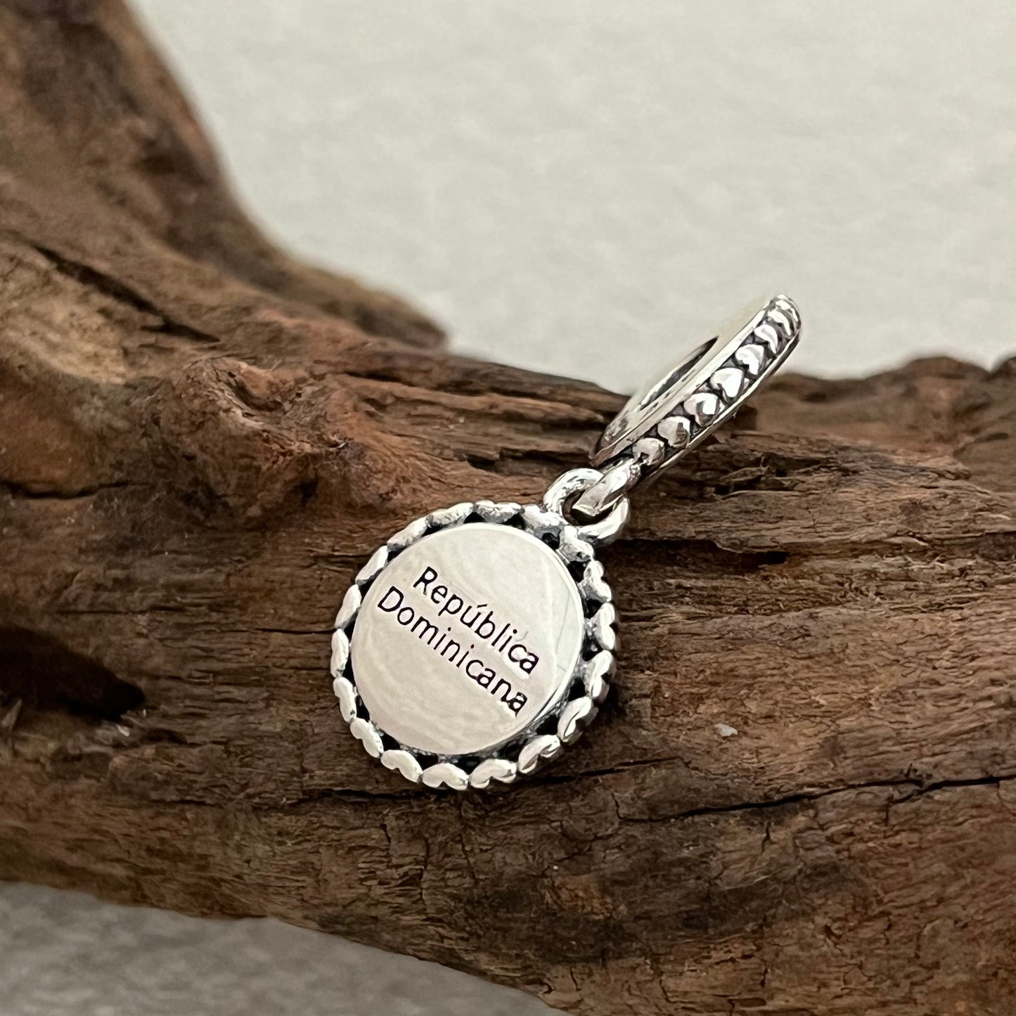 Dominican Republic Exclusive Dangle Charm Pendant for Pandora Bracelet S925 Silver