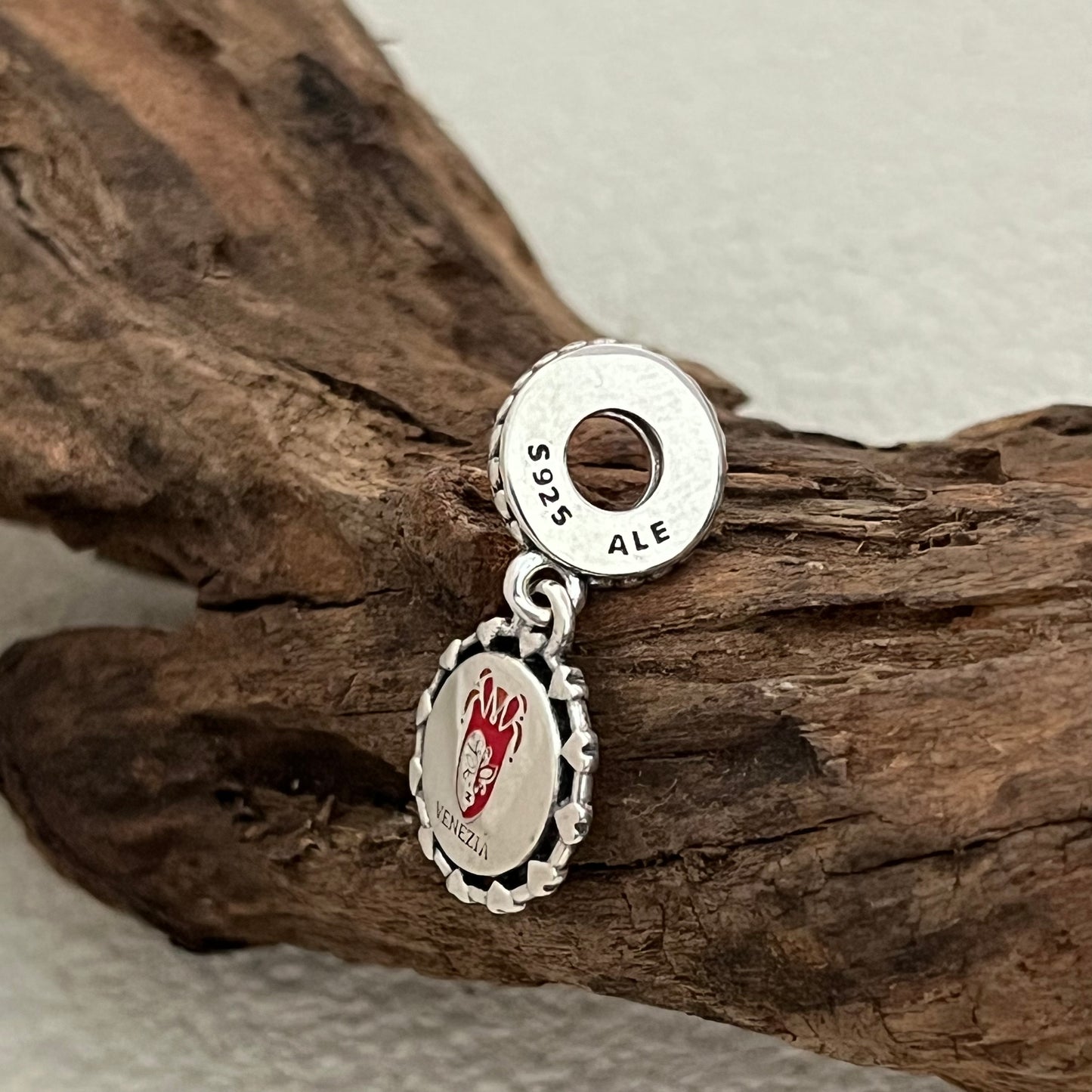VENEZIA Carnival of Venice Mask and Winged Lion Exclusive Dangle Charm Pendant for Pandora Bracelet S925 Silver