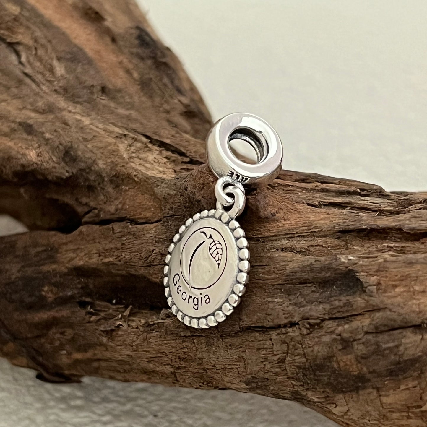 State of Georgia Exclusive Dangle Charm Pendant for Pandora Bracelet S925 Silver