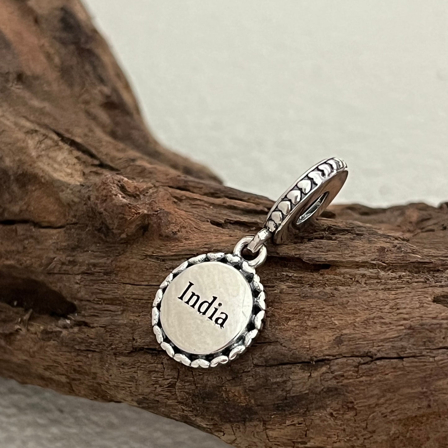 India Flag Exclusive Dangle Charm Pendant for Pandora Bracelet S925 Silver