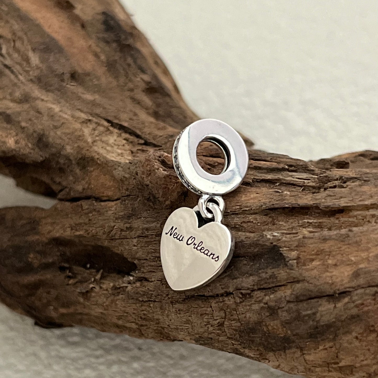 New Orleans Heart Exclusive Dangle Charm Pendant for Pandora Bracelet S925 Silver
