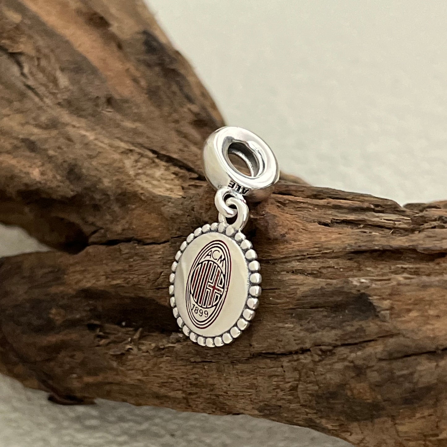 A.C. Milan Exclusive Dangle Charm Pendant for Pandora Bracelet S925 Silver