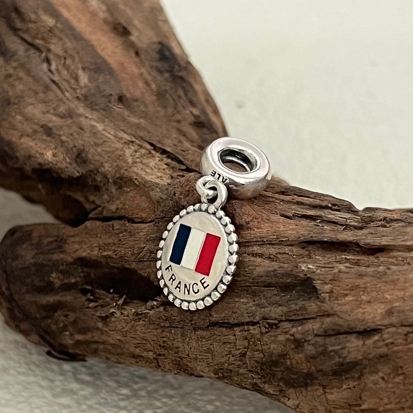 FRANCE Flag Exclusive Dangle Charm Pendant for Pandora Bracelet S925 Silver
