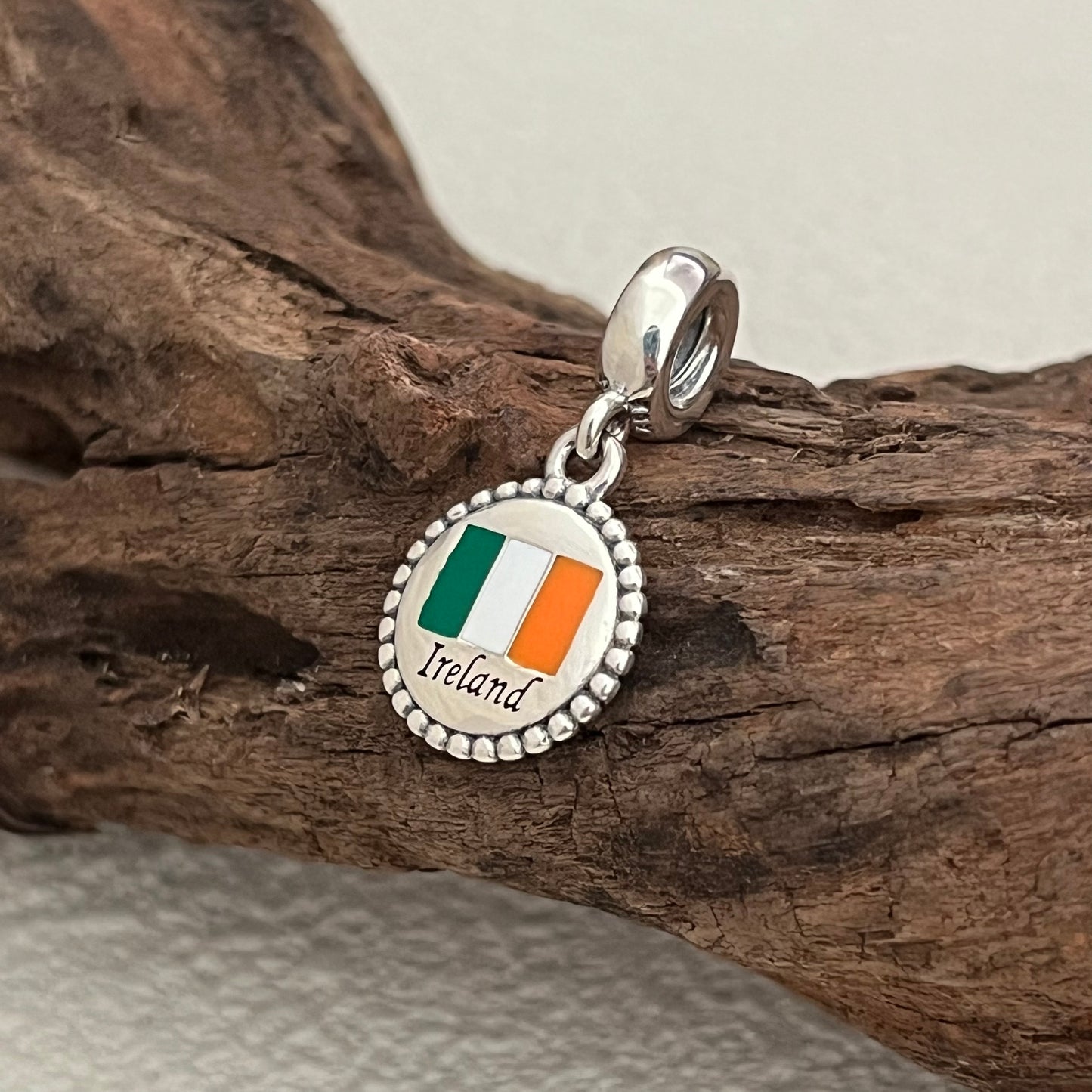 Ireland Flag Exclusive Dangle Charm Pendant for Pandora Bracelet S925 Silver