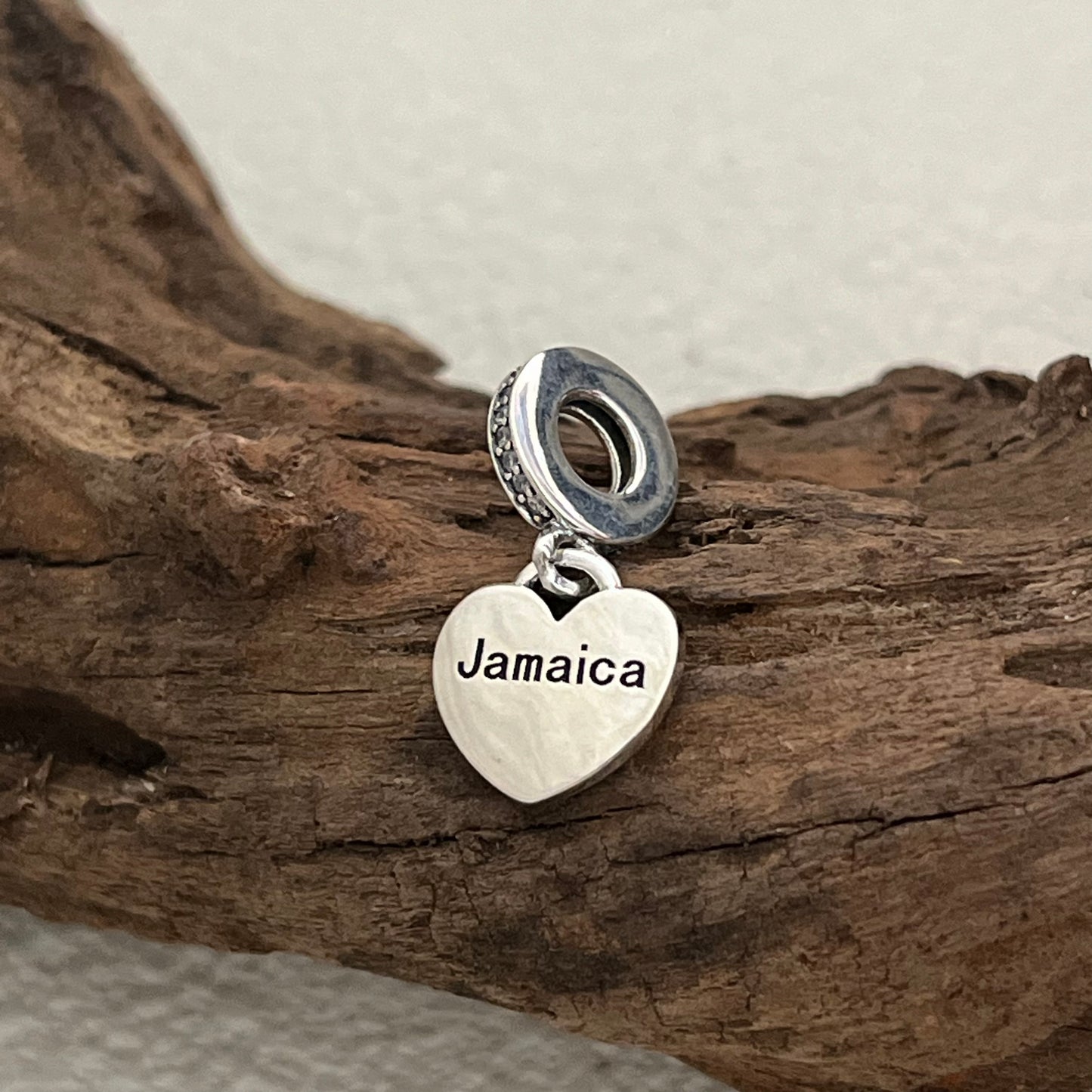 Jamaica Flag Exclusive Heart Dangle Charm Pendant for Pandora Bracelet S925 Silver
