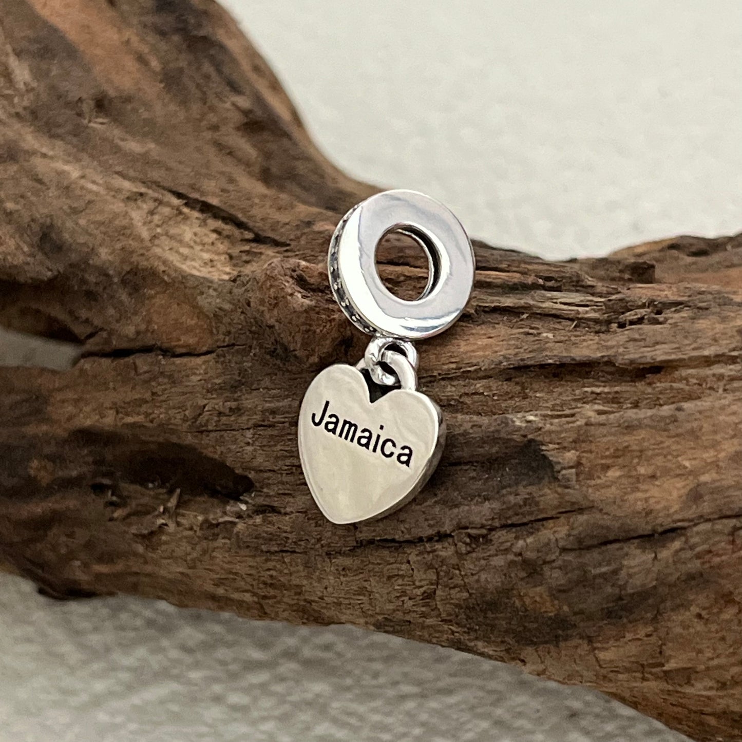 Jamaica Flag Exclusive Heart Dangle Charm Pendant for Pandora Bracelet S925 Silver