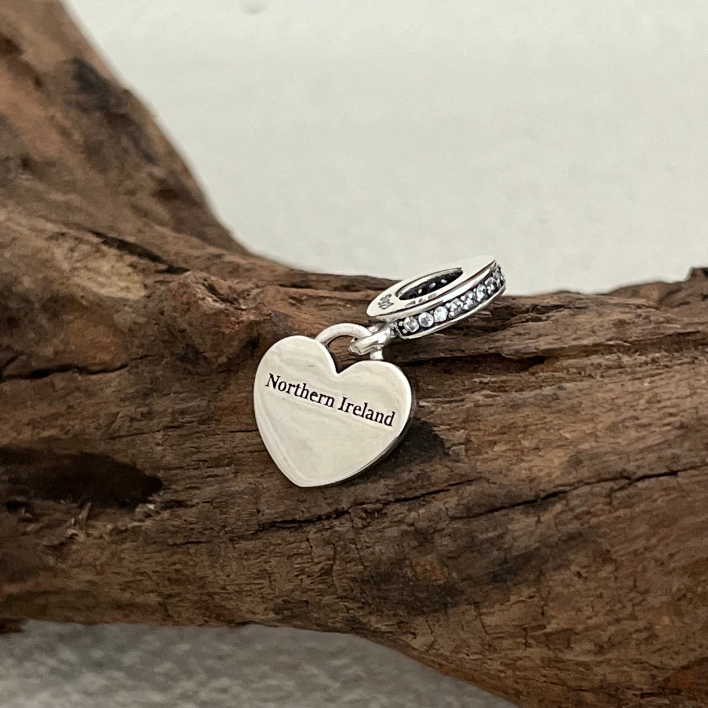 Northern Ireland Flag Exclusive Heart Dangle Charm Pendant for Pandora Bracelet S925 Silver