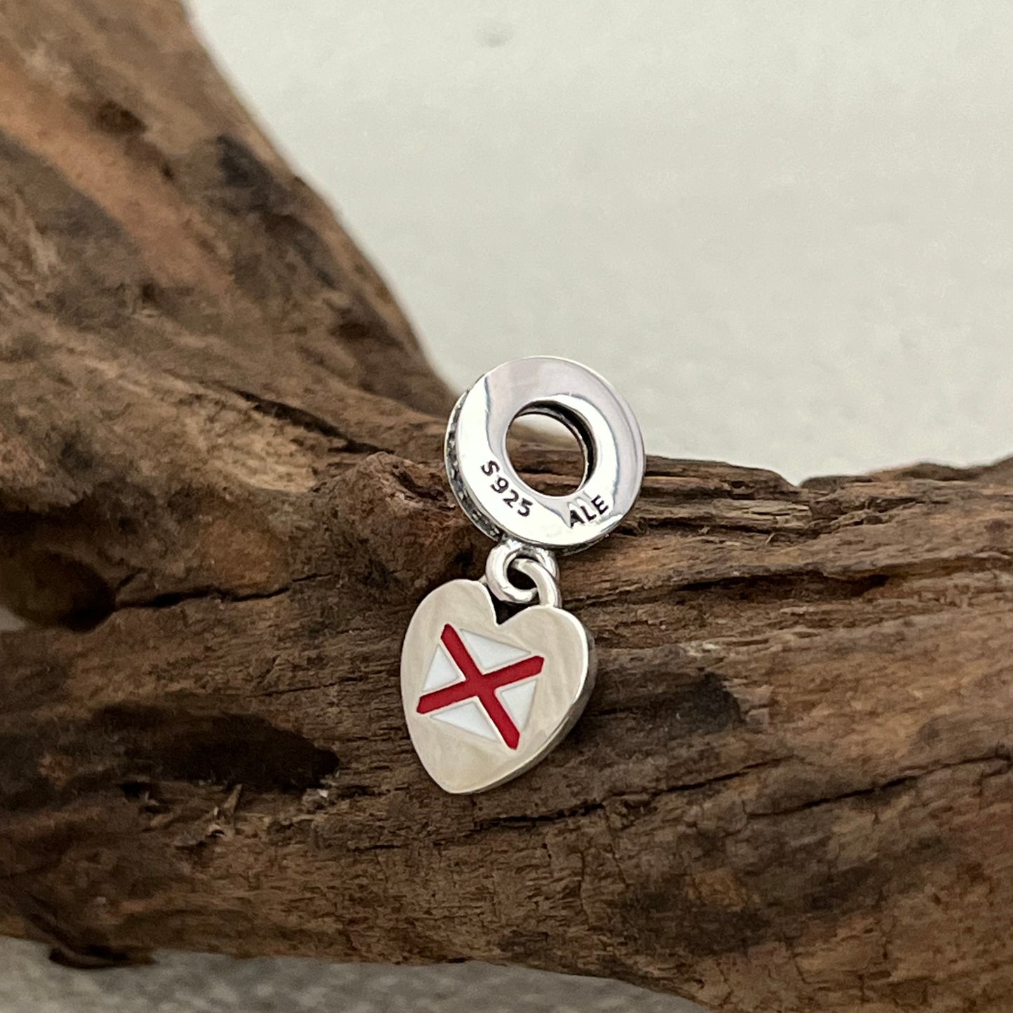 Northern Ireland Flag Exclusive Heart Dangle Charm Pendant for Pandora Bracelet S925 Silver