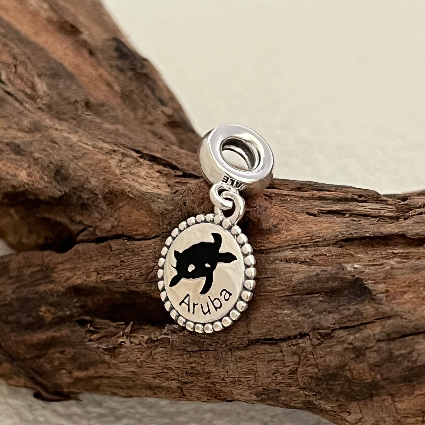 Aruba Black turtle Exclusive Dangle Charm Pendant for Pandora Bracelet S925 Silver