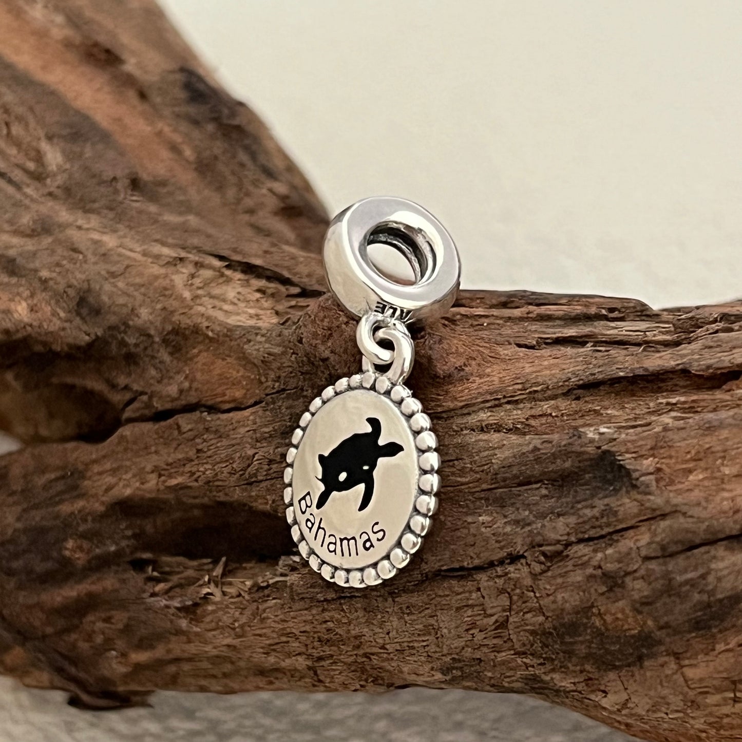 Bahamas Black turtle Exclusive Heart Dangle Charm Pendant for Pandora Bracelet S925 Silver