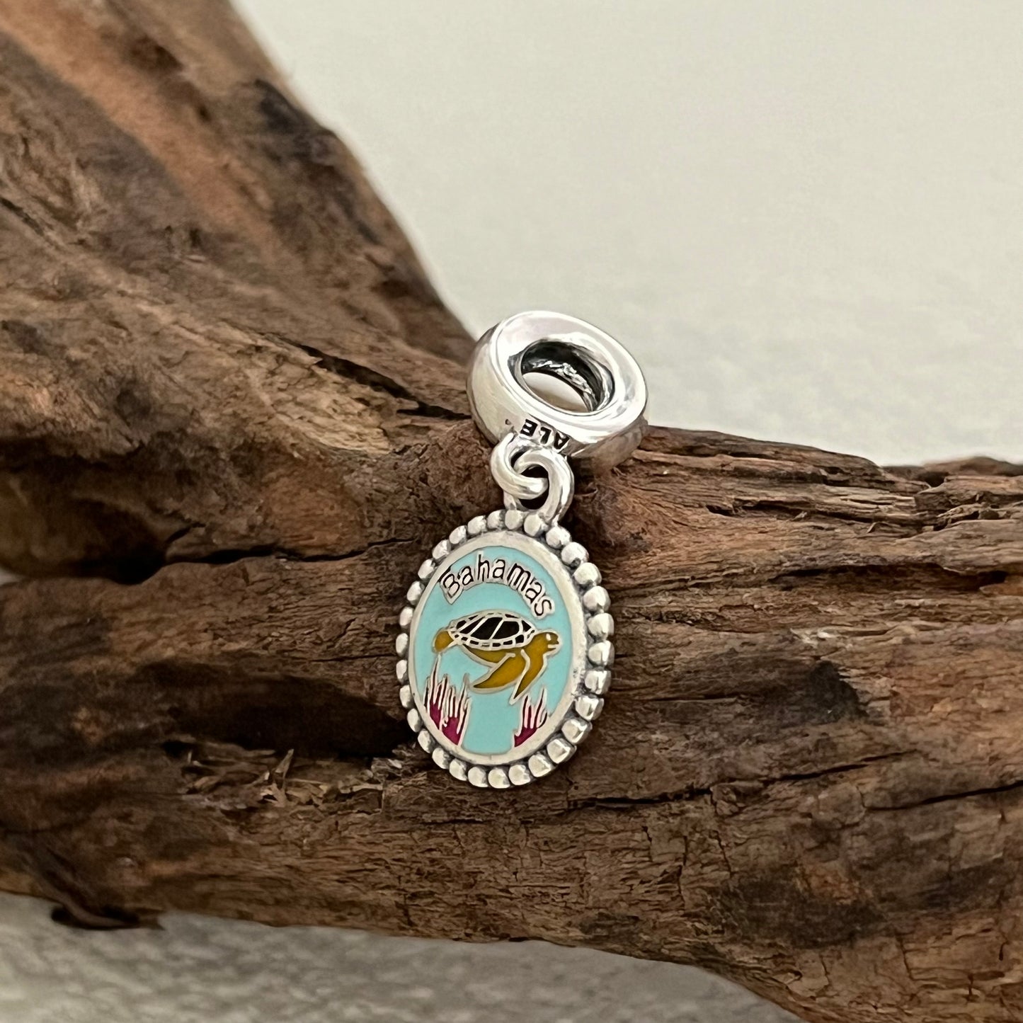 Bahamas Sea turtle Exclusive Dangle Charm Pendant for Pandora Bracelet S925 Silver