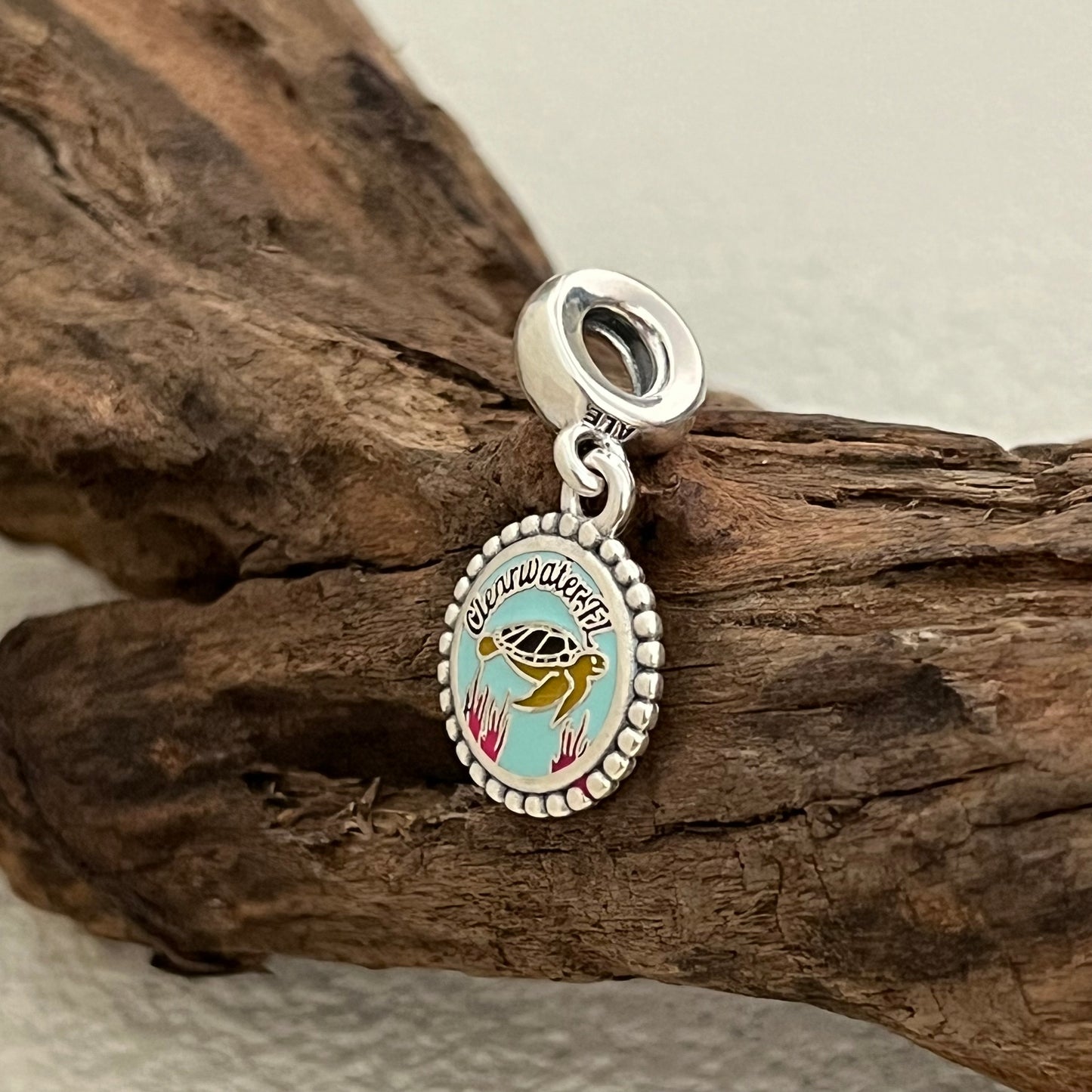 Clearwater, Florida Sea turtle Exclusive Dangle Charm Pendant for Pandora Bracelet S925 Silver