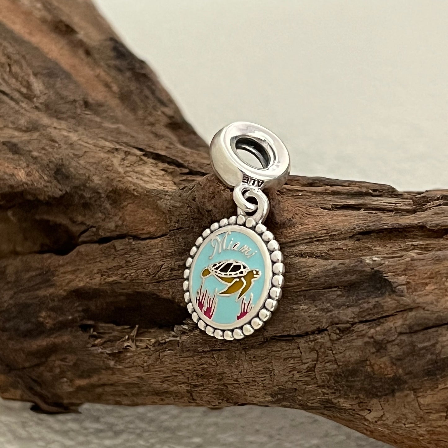 Miami Sea turtle Exclusive Dangle Charm Pendant for Pandora Bracelet S925 Silver