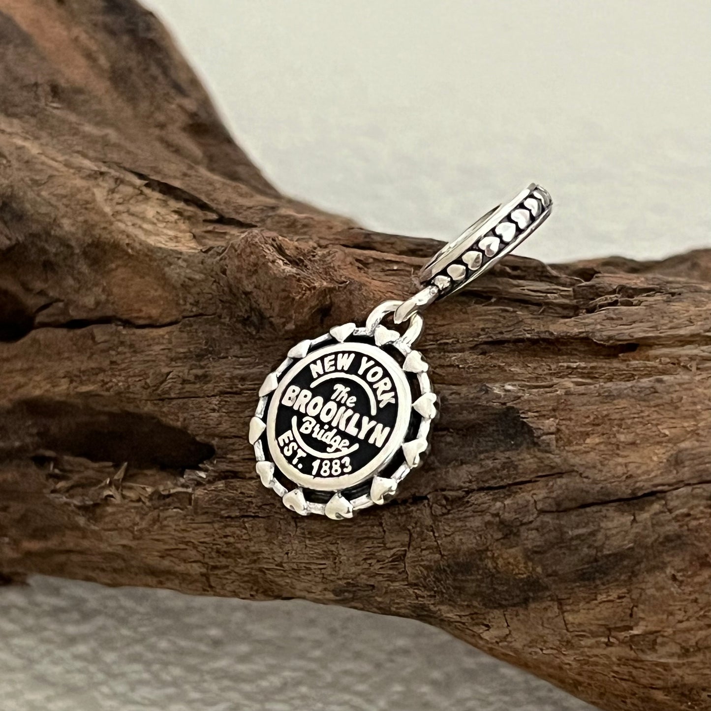 New York and Brooklyn Bridge Exclusive Dangle Charm Pendant for Pandora Bracelet S925 Silver