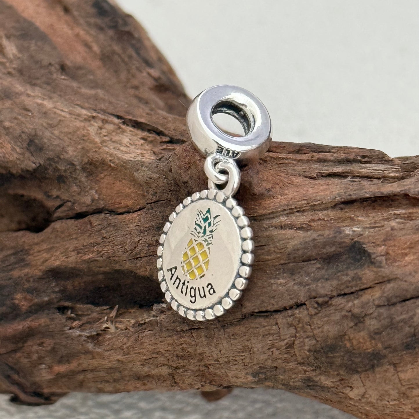 Antigua Pineapple Exclusive Dangle Charm Pendant for Pandora Bracelet S925 Silver
