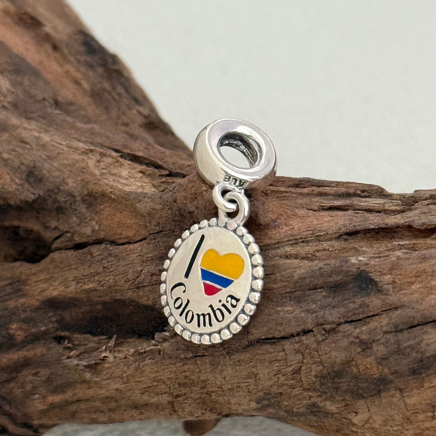 I Love Colombia Flag Exclusive Dangle Charm Pendant for Pandora Bracelet S925 Silver