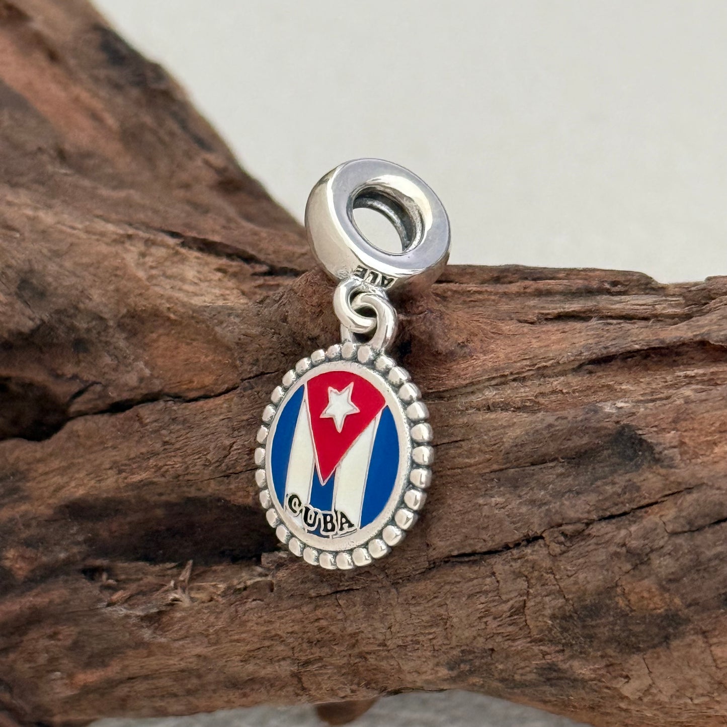 Cuba Flag Exclusive Dangle Charm Pendant for Pandora Bracelet S925 Silver