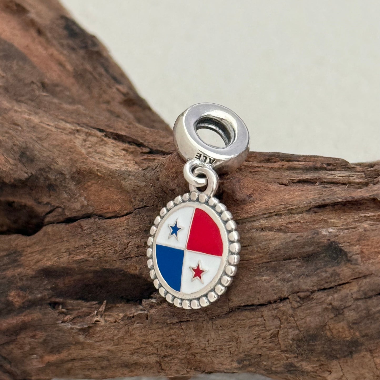 Panama Flag Exclusive Dangle Charm Pendant for Pandora Bracelet S925 Silver