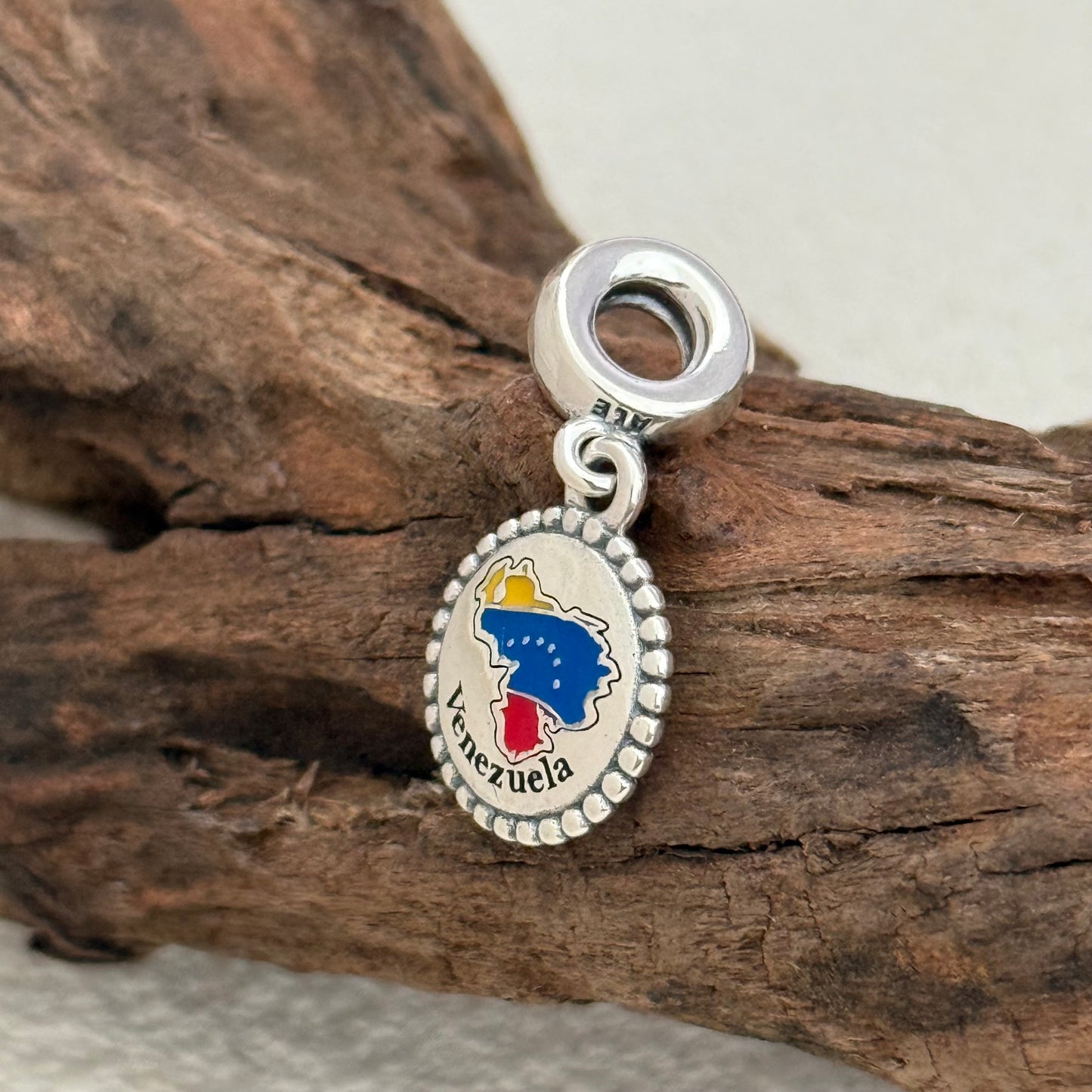 Venezuela Map Flag Exclusive Dangle Charm Pendant for Pandora Bracelet S925 Silver