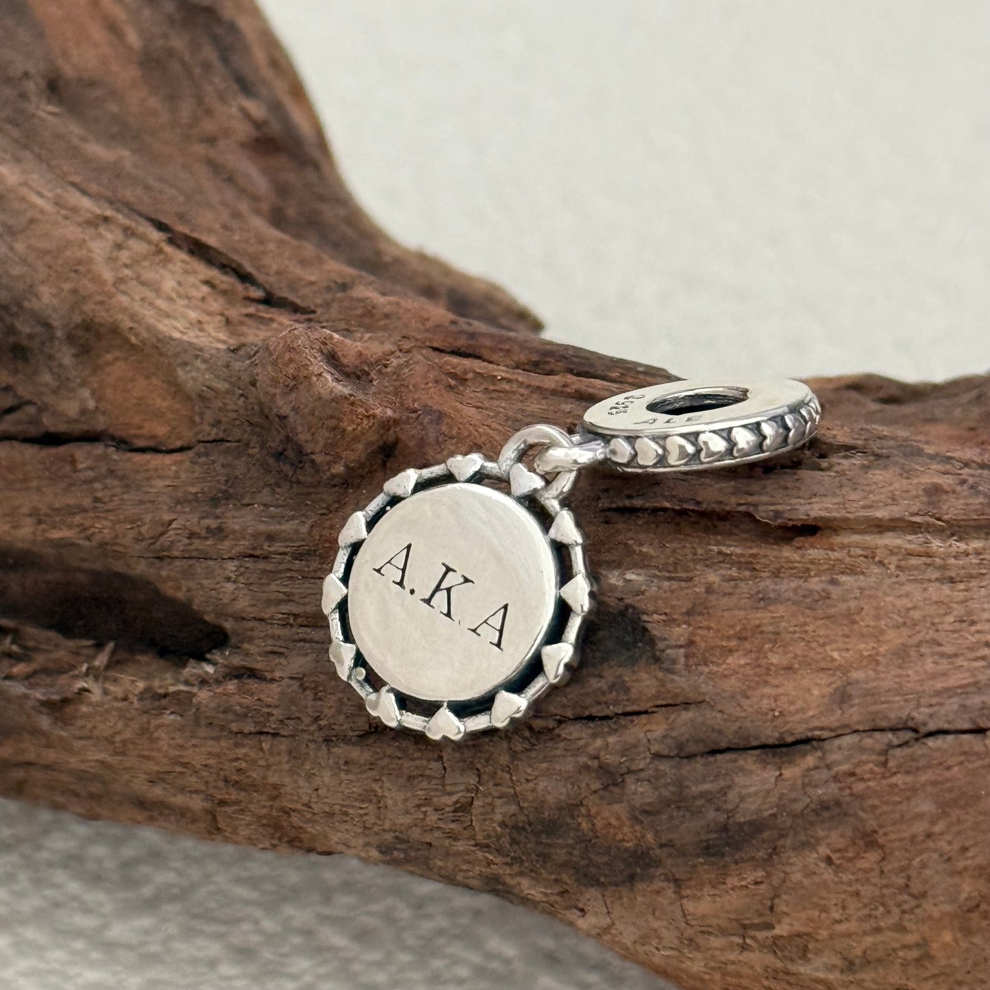Alpha Kappa Alpha Flag A.K.A Heart Around Exclusive Dangle Charm Pendant for Pandora Bracelet S925 Silver