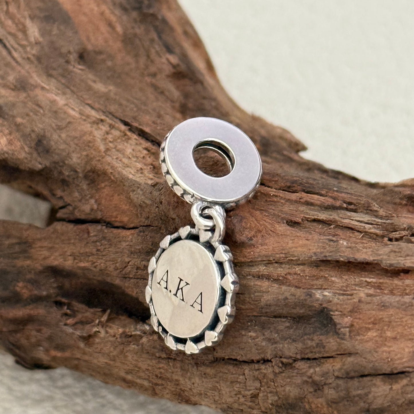 Alpha Kappa Alpha Flag A.K.A Heart Around Exclusive Dangle Charm Pendant for Pandora Bracelet S925 Silver