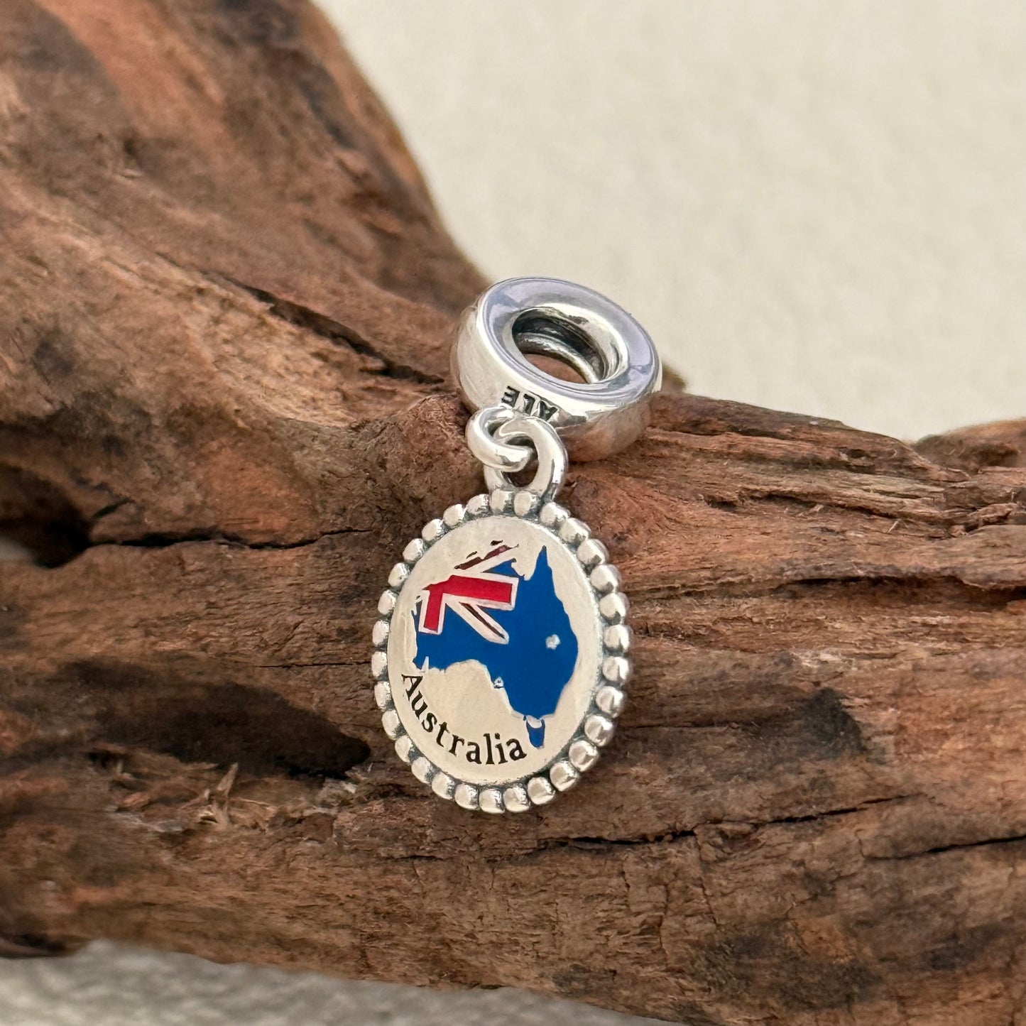 AUSTRALIA Map Flag Exclusive Dangle Charm Pendant for Pandora Bracelet S925 Silver