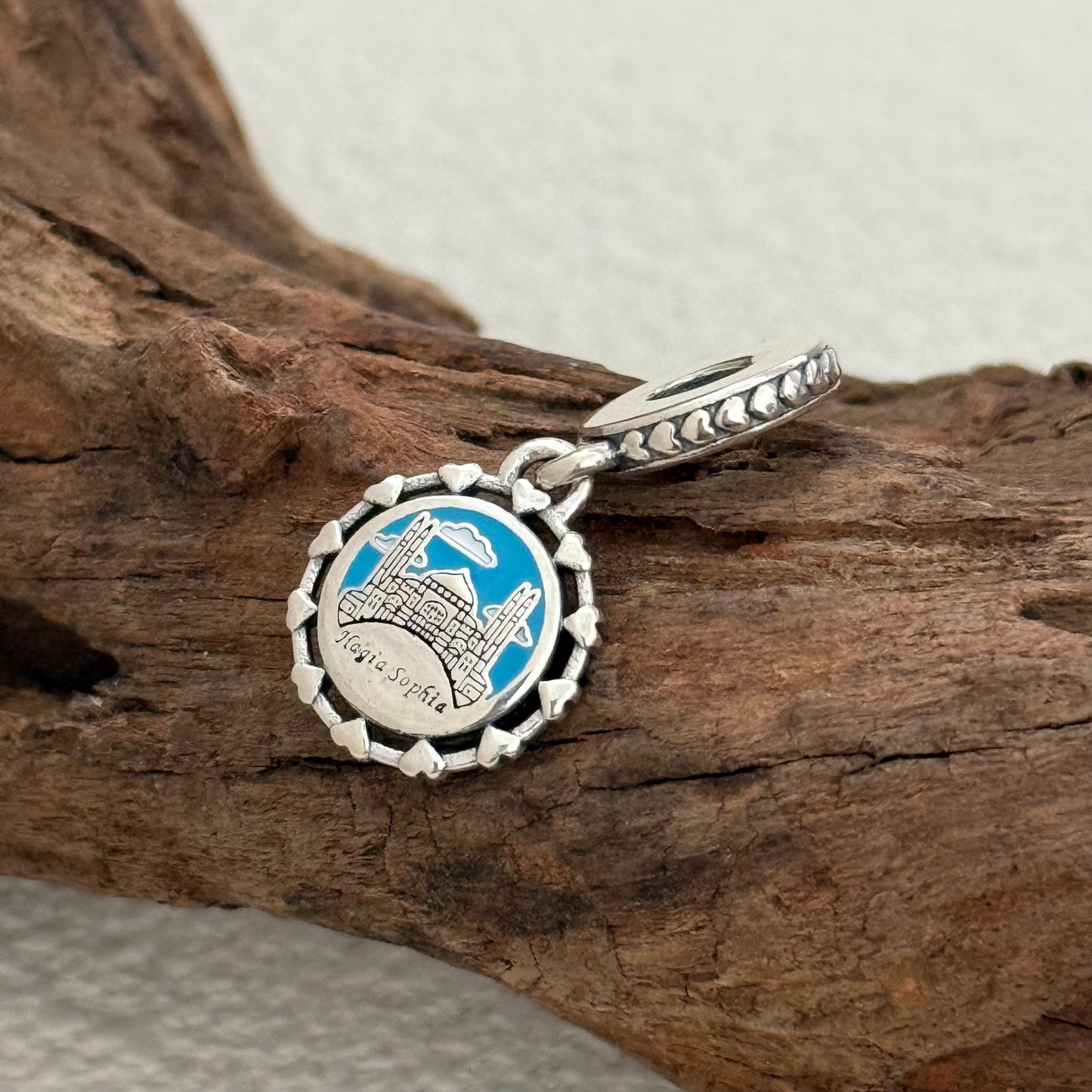 Pandora ISTANBUL Heart around Exclusive Dangle Charm Pendant for Pandora Bracelet S925 Silver