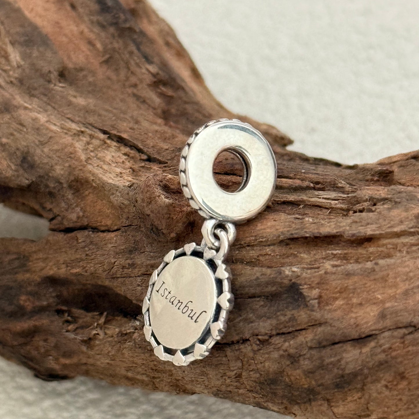 Pandora ISTANBUL Heart around Exclusive Dangle Charm Pendant for Pandora Bracelet S925 Silver