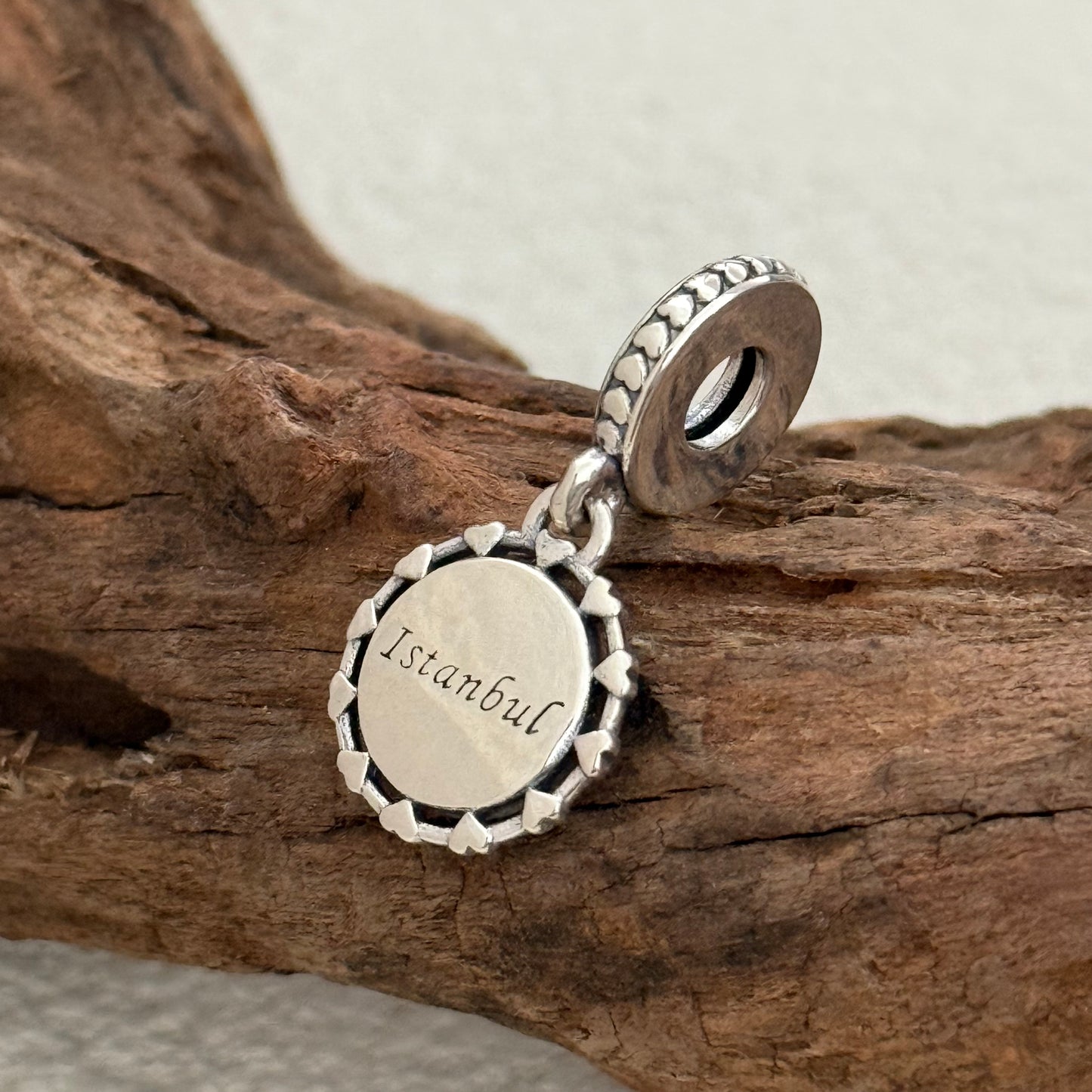 Pandora ISTANBUL Heart around Exclusive Dangle Charm Pendant for Pandora Bracelet S925 Silver