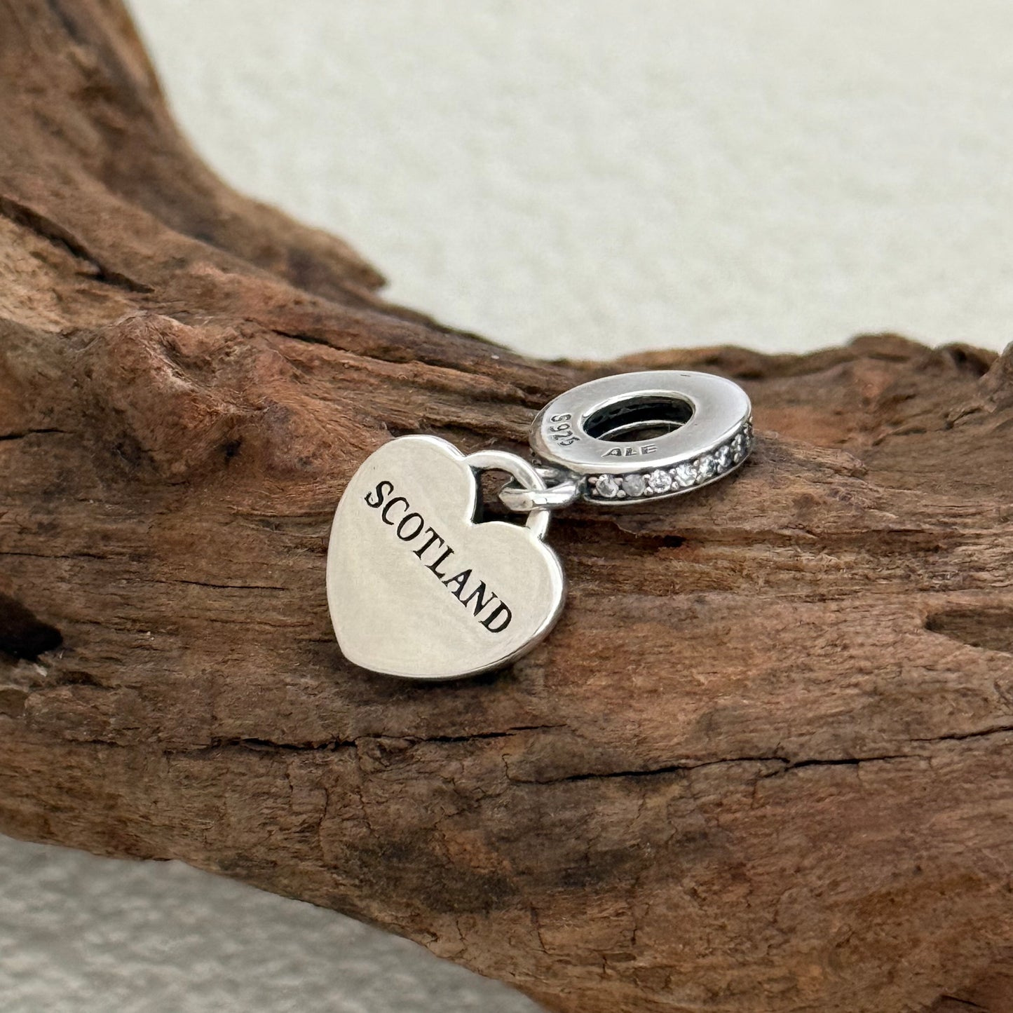 Pandora SCOTLAND Flag Heart Exclusive Dangle Charm Pendant for Pandora Bracelet S925 Silver