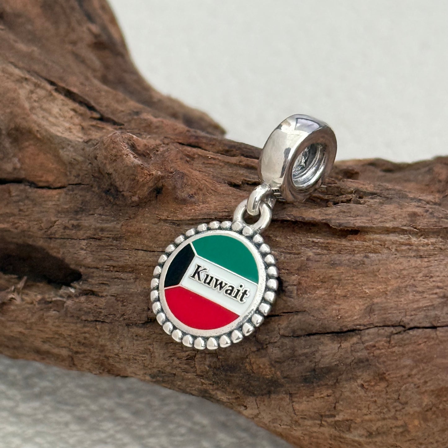 Pandora Kuwait Flag Exclusive Dangle Charm Pendant for Pandora Bracelet S925 Silver