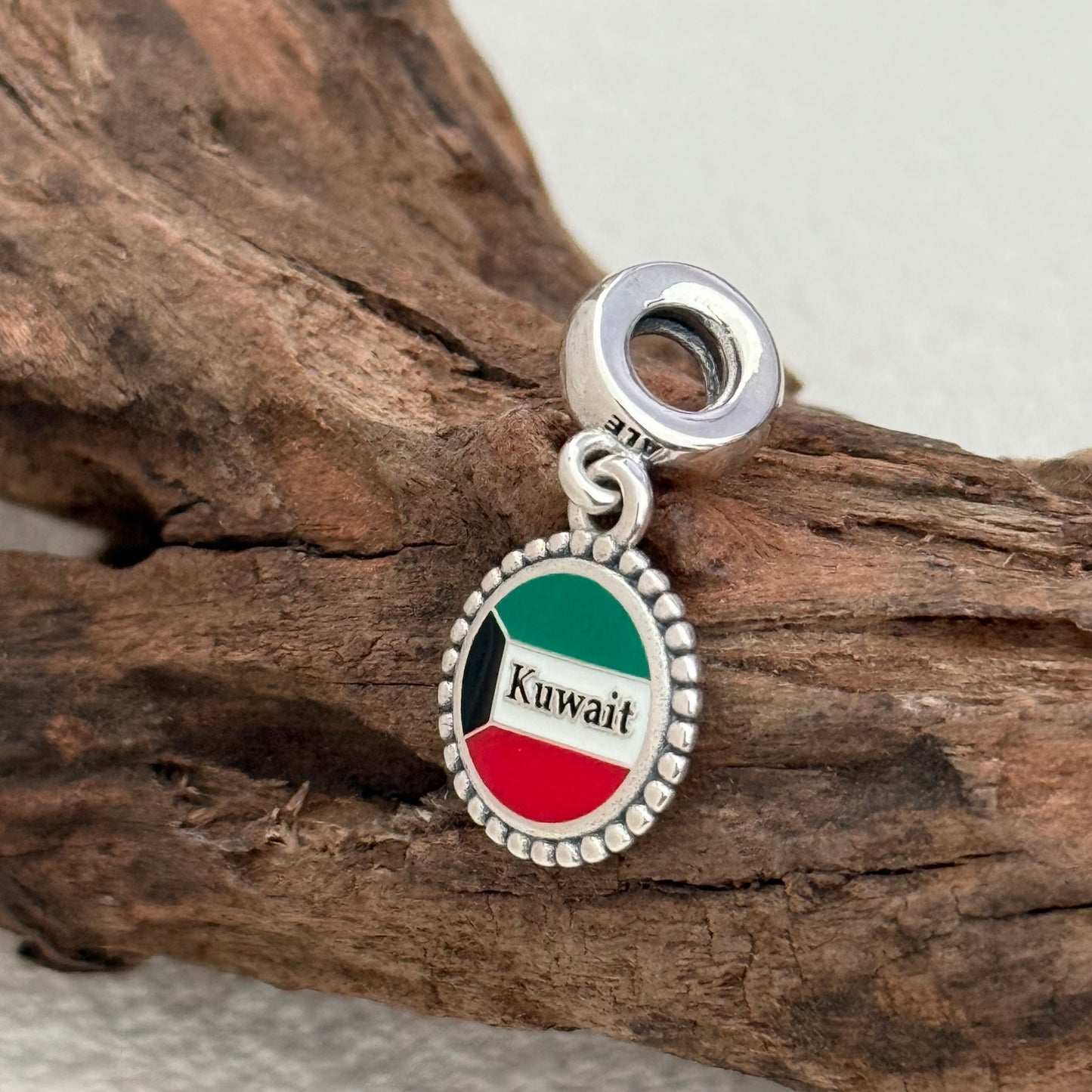 Pandora Kuwait Flag Exclusive Dangle Charm Pendant for Pandora Bracelet S925 Silver