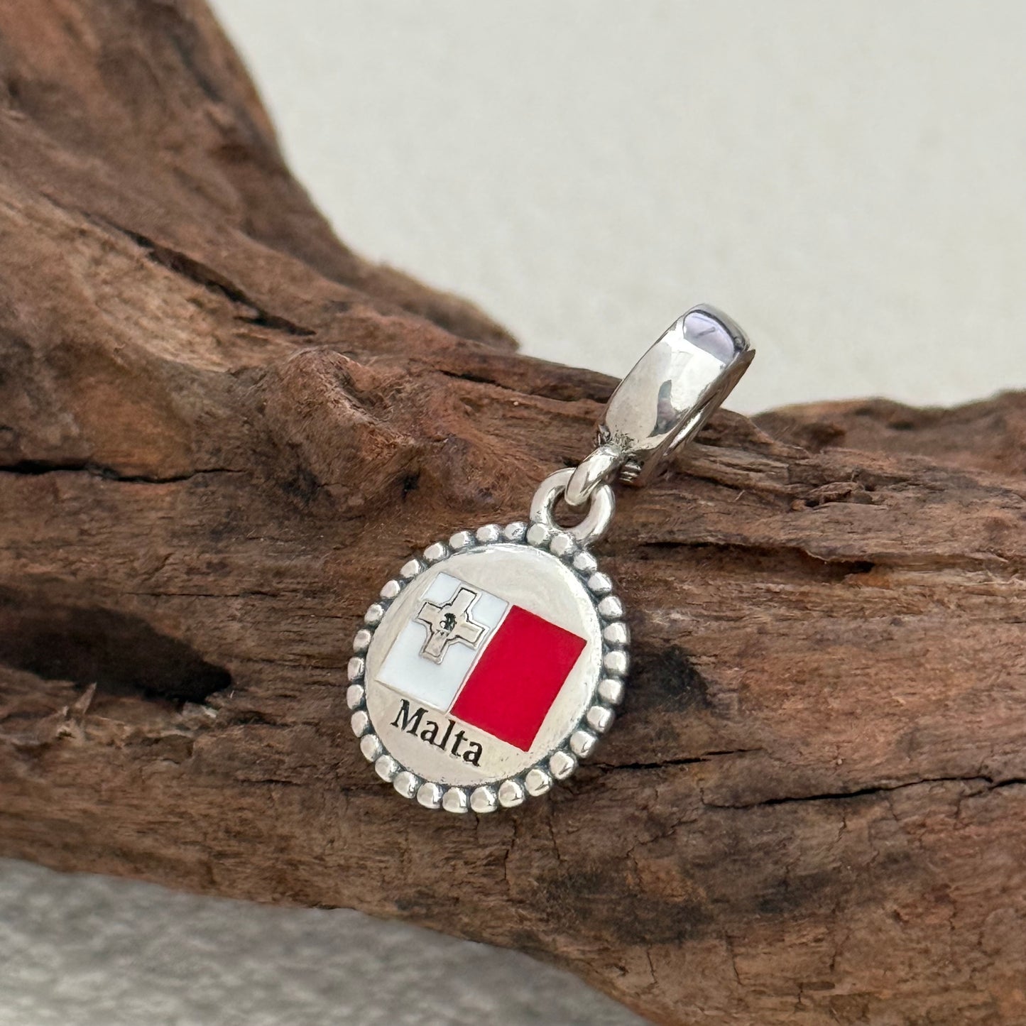 Pandora Malta Flag Exclusive Dangle Charm Pendant for Pandora Bracelet S925 Silver
