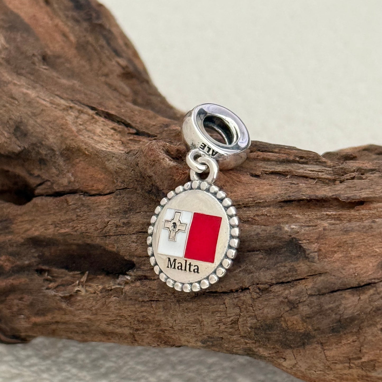 Pandora Malta Flag Exclusive Dangle Charm Pendant for Pandora Bracelet S925 Silver