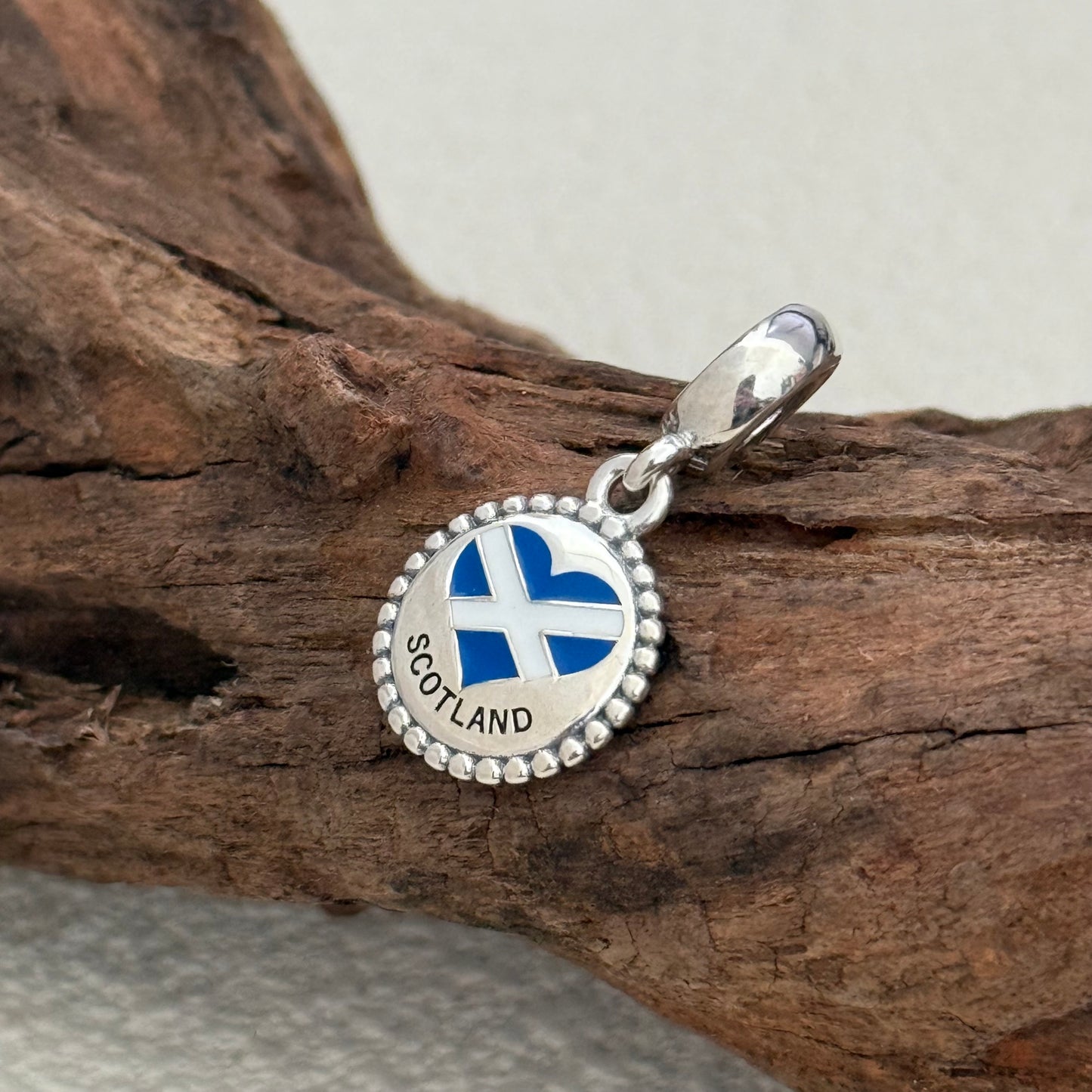 Pandora SCOTLAND Heart Flag Exclusive Dangle Charm Pendant for Pandora Bracelet S925 Silver