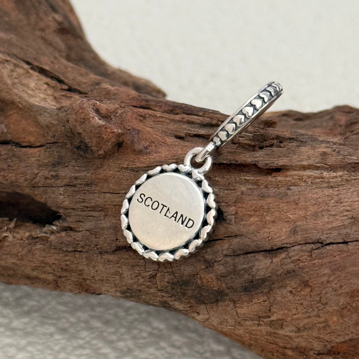 Pandora SCOTLAND Flag Heart around Exclusive Dangle Charm Pendant for Pandora Bracelet S925 Silver