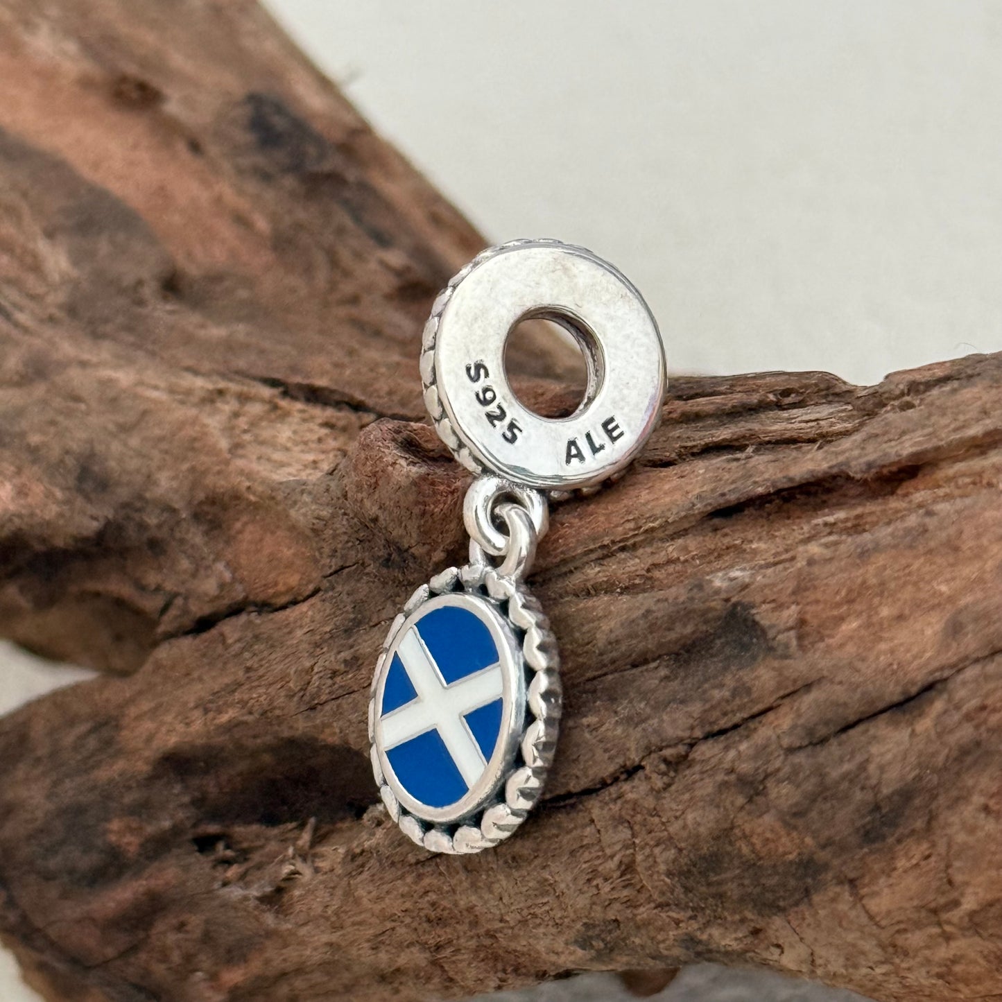 Pandora SCOTLAND Flag Heart around Exclusive Dangle Charm Pendant for Pandora Bracelet S925 Silver
