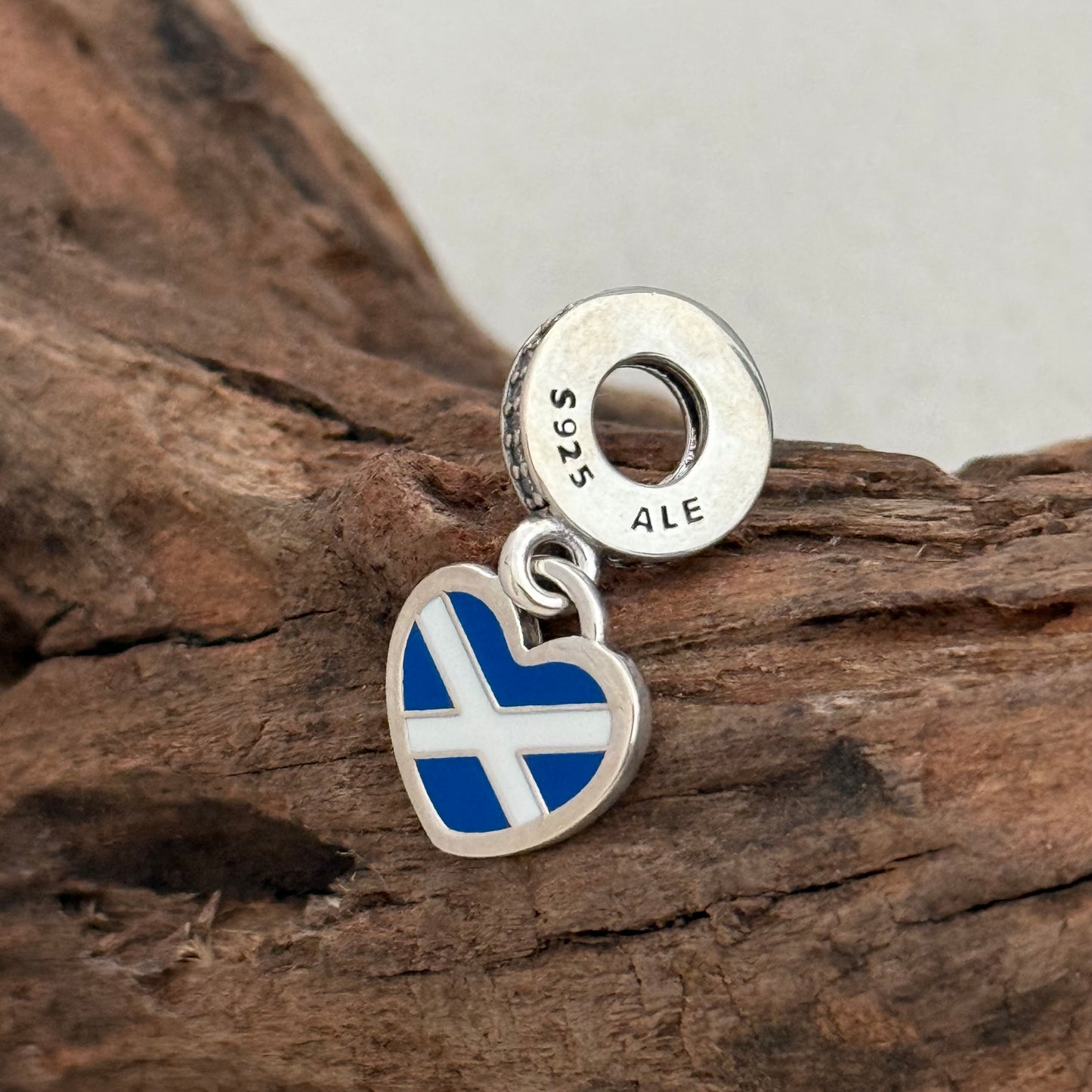 Pandora SCOTLAND Flag Heart Exclusive Dangle Charm Pendant for Pandora Bracelet S925 Silver