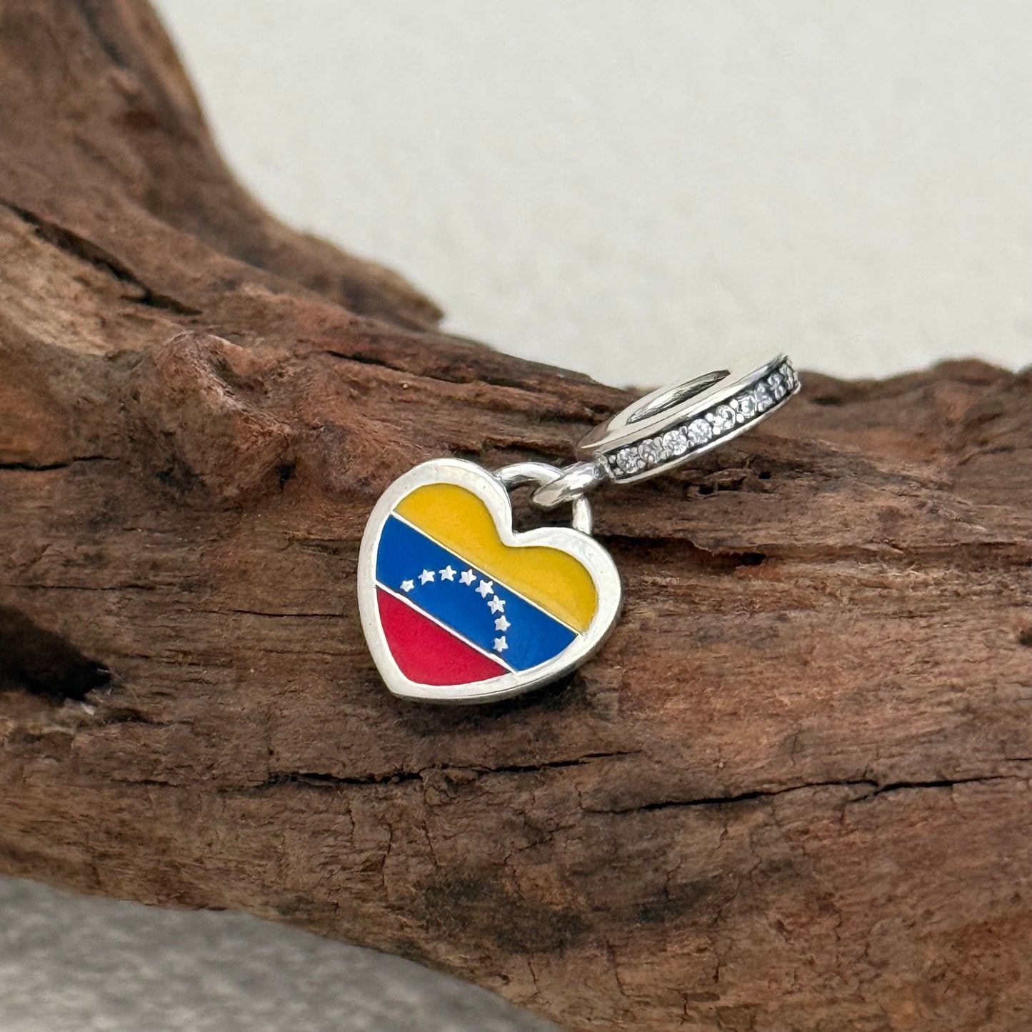 Pandora Venezuela Flag Heart Exclusive Dangle Charm Pendant for Pandora Bracelet S925 Silver