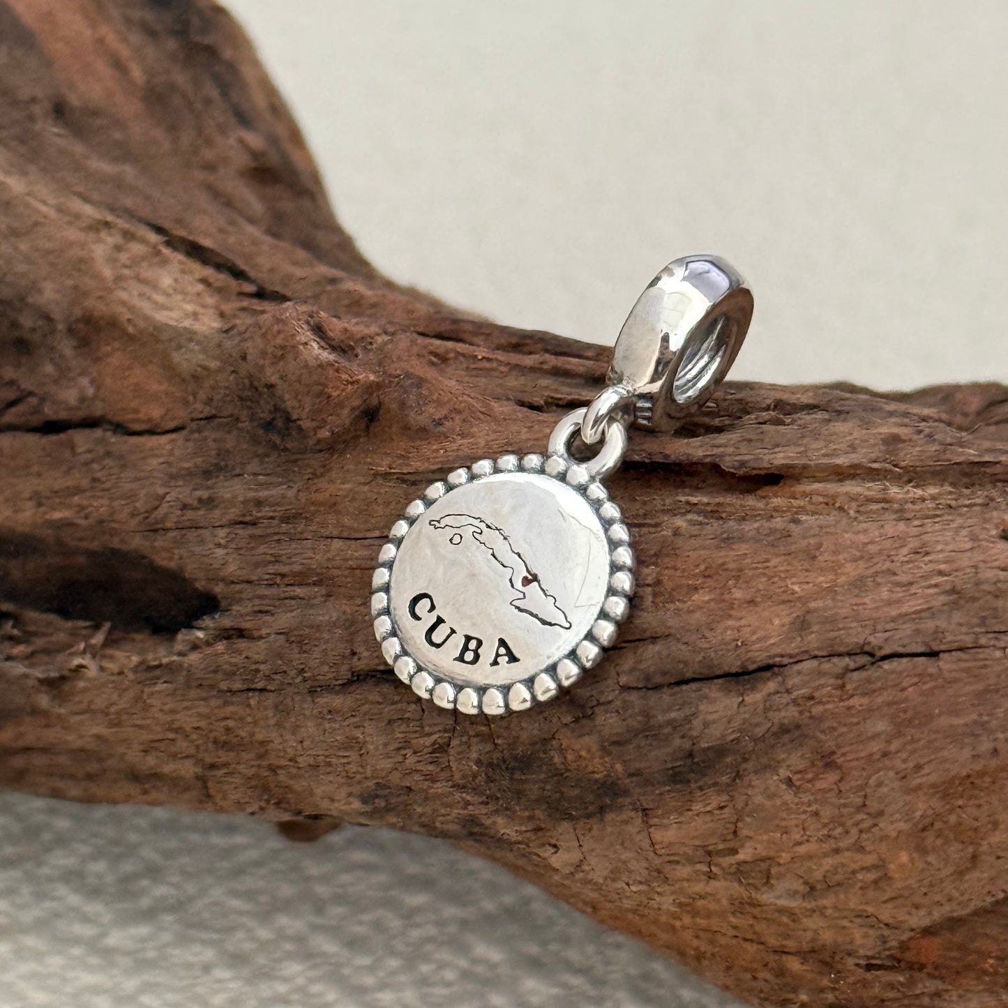 Pandora CUBA Map Exclusive Dangle Charm Pendant for Pandora Bracelet S925 Silver
