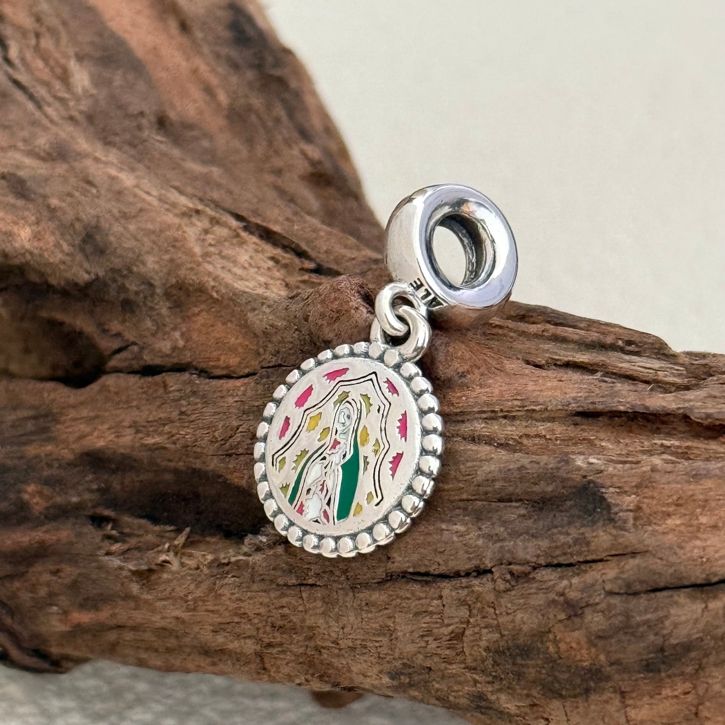 Pandora Virgin of GUADALUPE Charm Mexican Doll Exclusive Dangle Charm Pendant for Pandora Bracelet S925 Silver